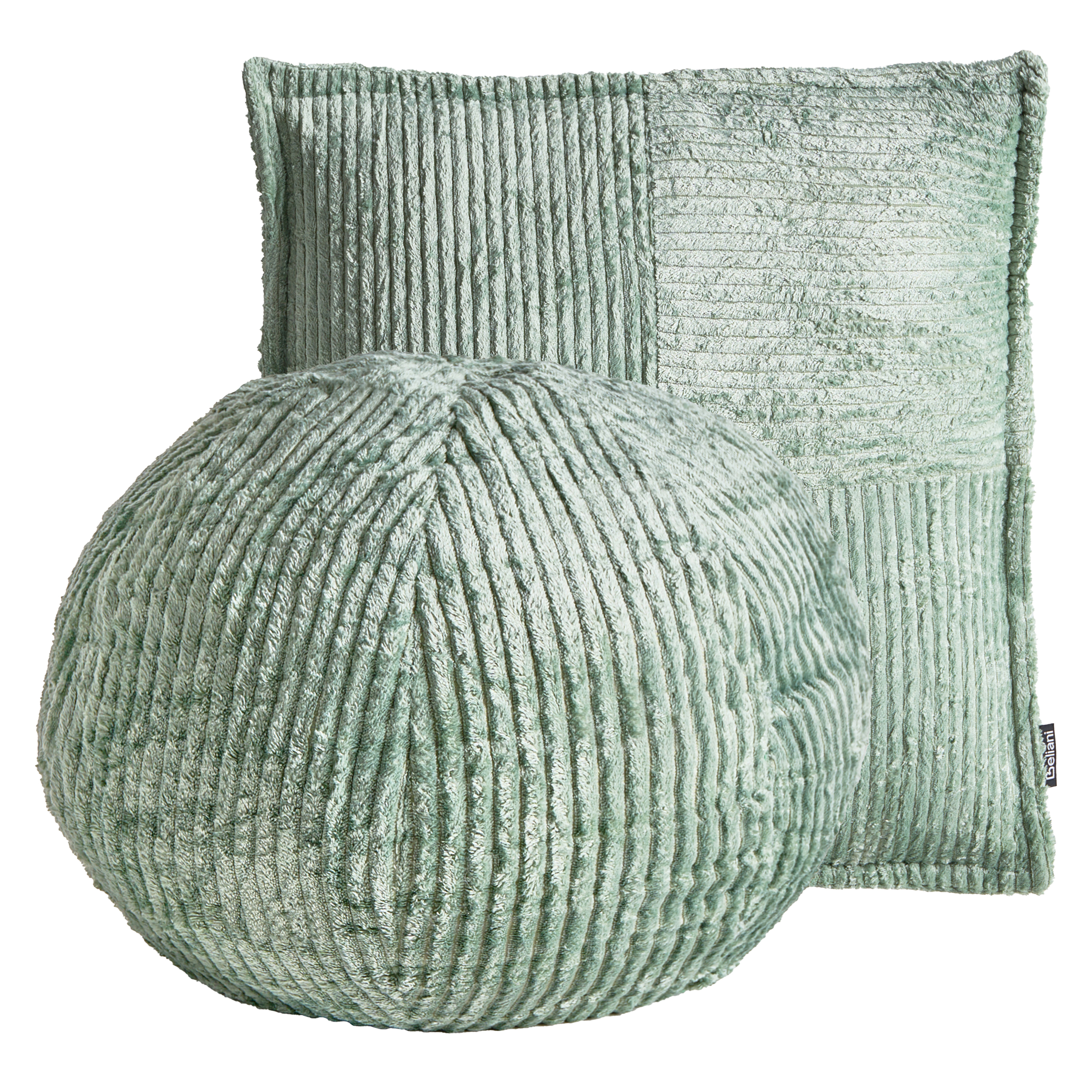 Set med 2 prydnadskuddar MARANTA 30 x 30 cm 45 x 45 cm Manchester Grön Monokromt