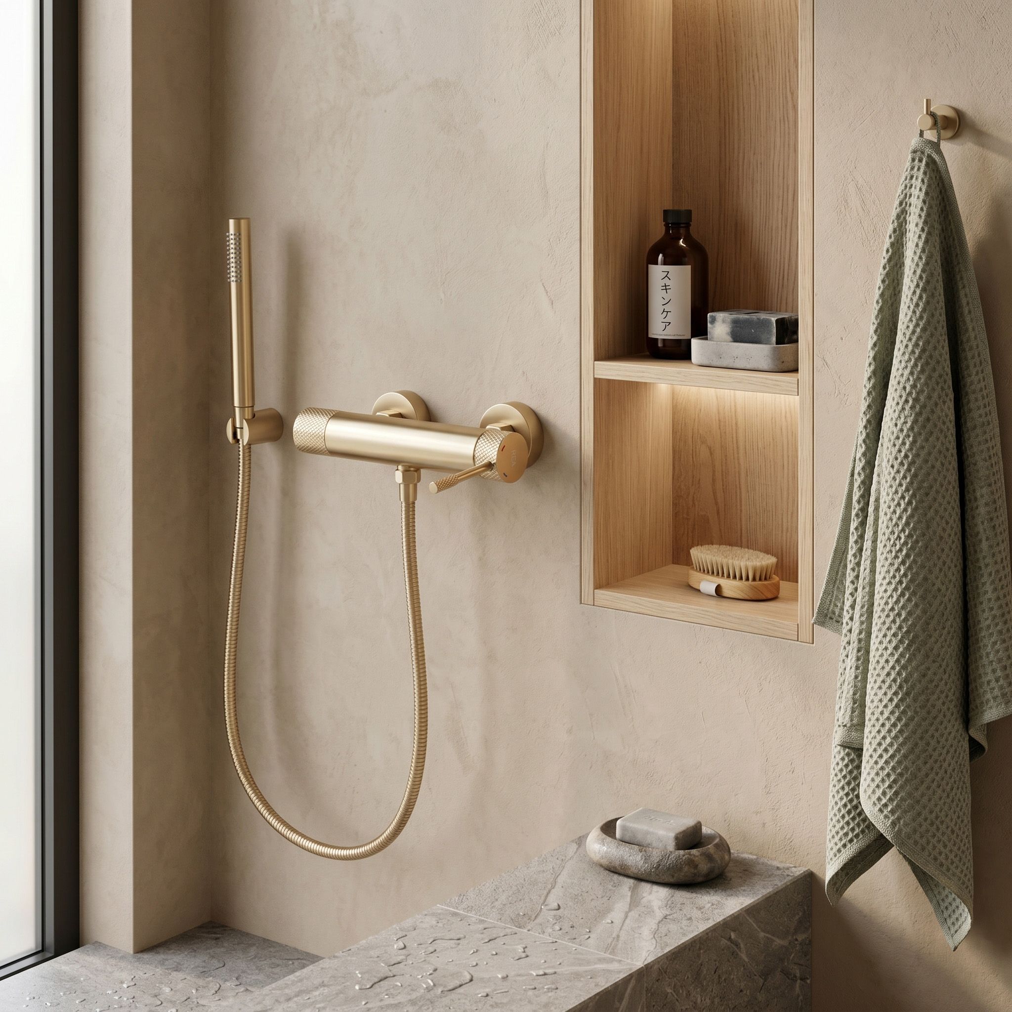 REA Duschblandare Venti Borstat Guld, 25x17x6cm