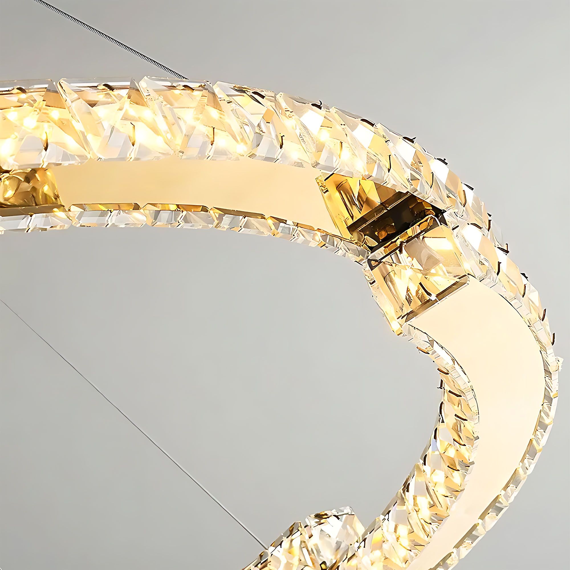 TOOLIGHT hängande taklampa APP1771-CP 60cm LED Guld 60x60x95cm
