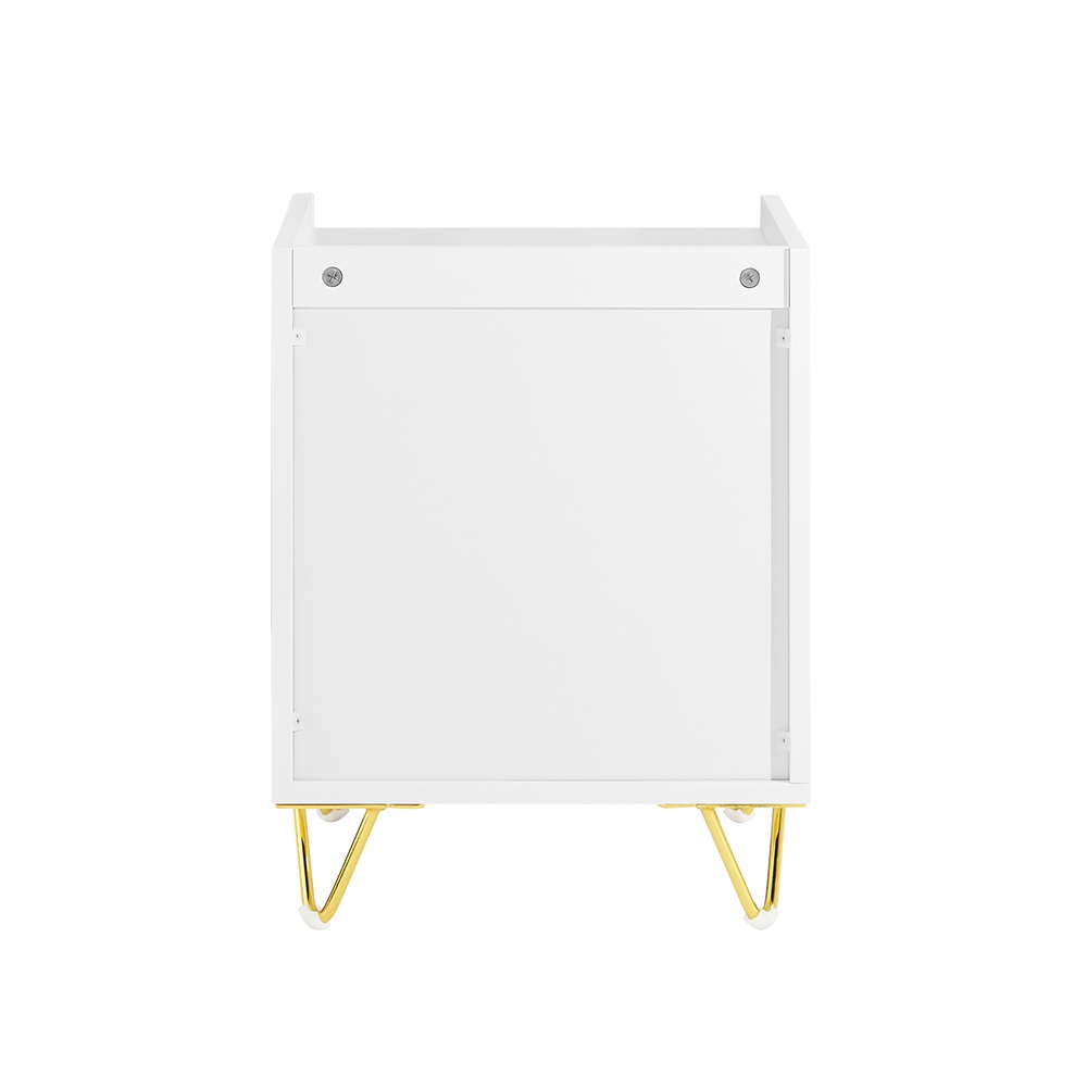 SoBuy Sängbord, nattduksskåp med låda och förvaringsfack, modernt sidobord för sovrum och vardagsrum, vitt B 40 x D 40 x H 51 cm FBT169-W