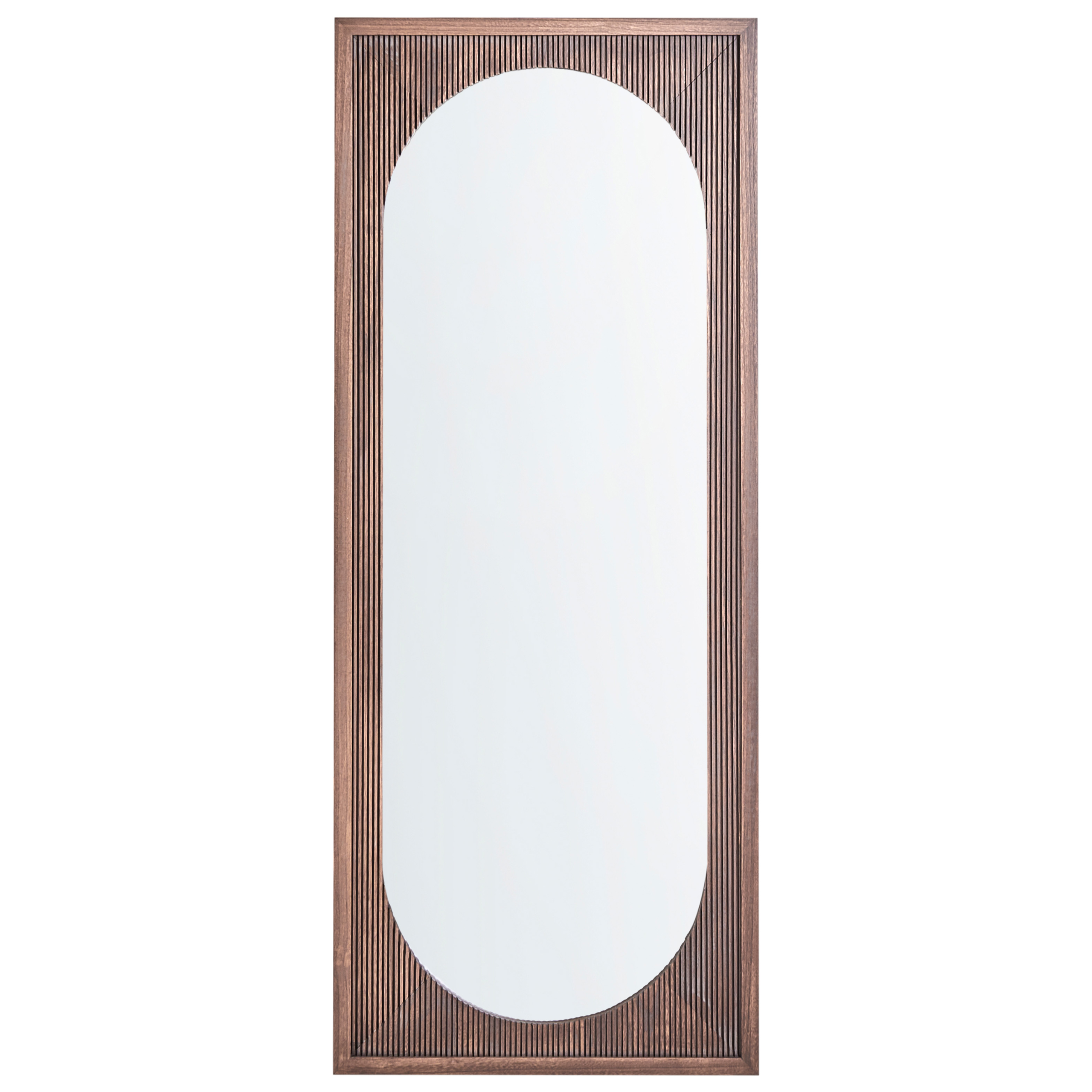 Väggspegel LUNAS 80 cm 200 cm Kejsarträ Brun