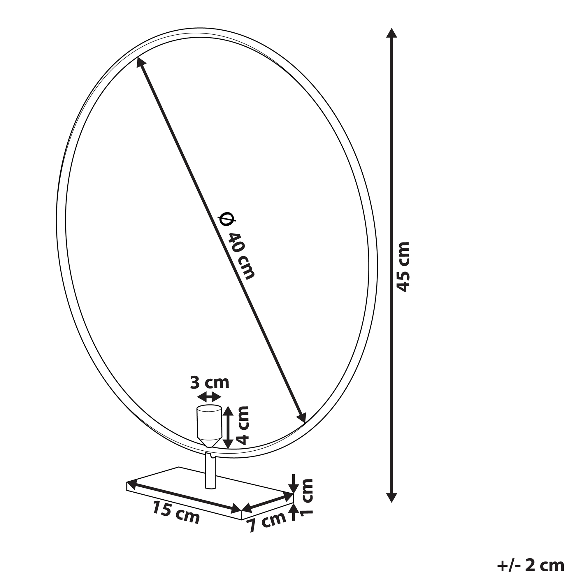 Ljusstake SERAM 45 cm Metall Guld