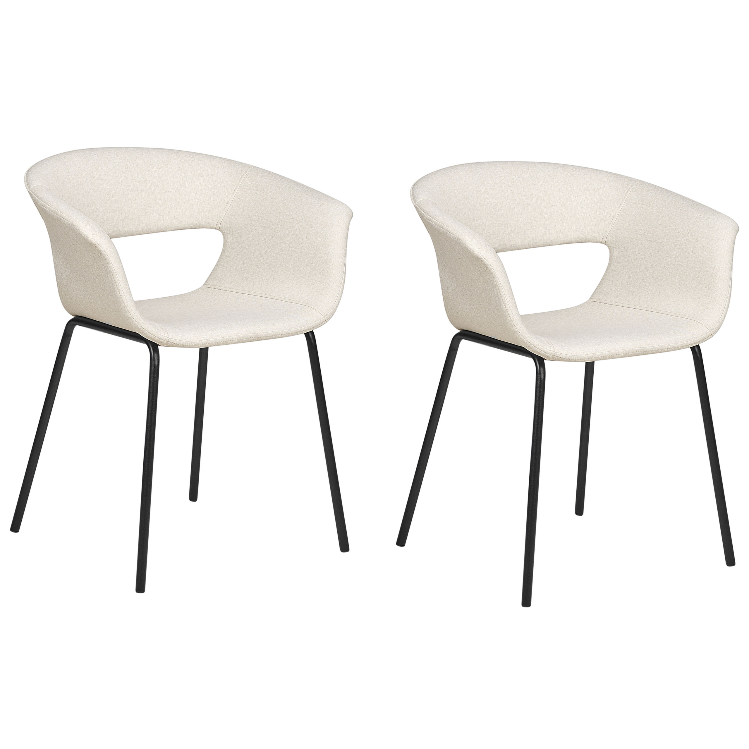Set med 2 matstolar ELMA Ljusbeige