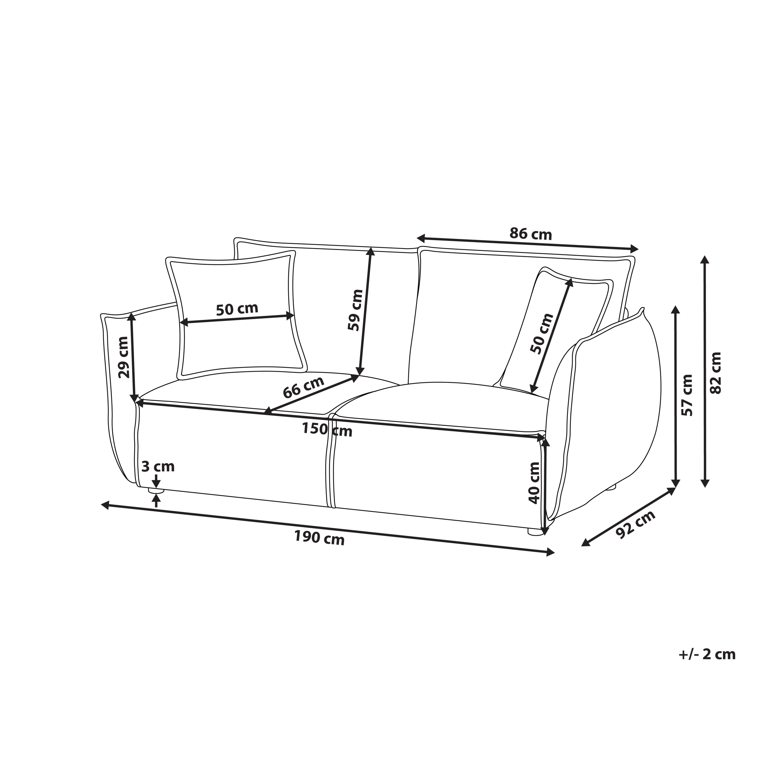 Soffa 3-sits KUNES Grön
