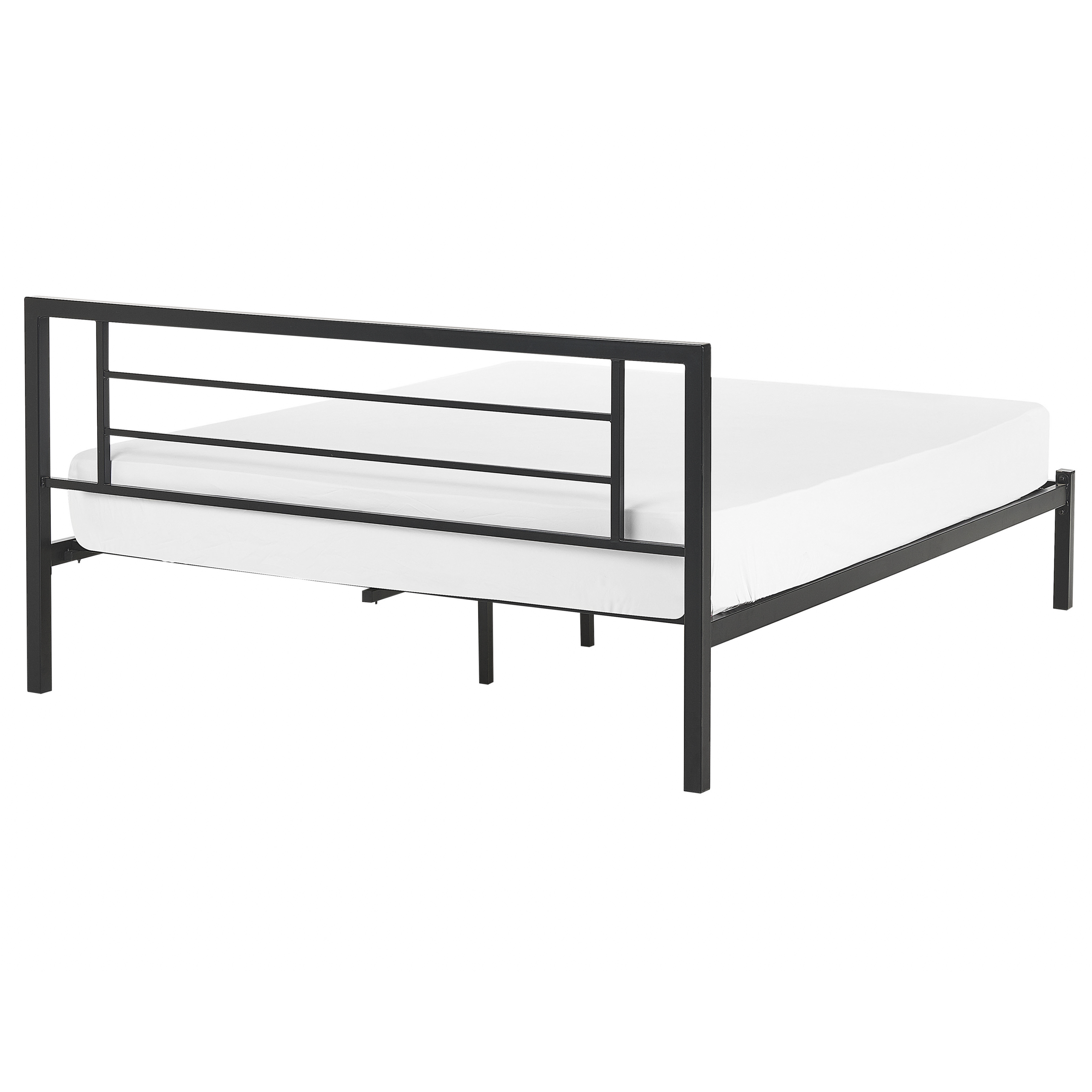 Säng med lamellram Metall CUSSET 140 x 200 cm Svart