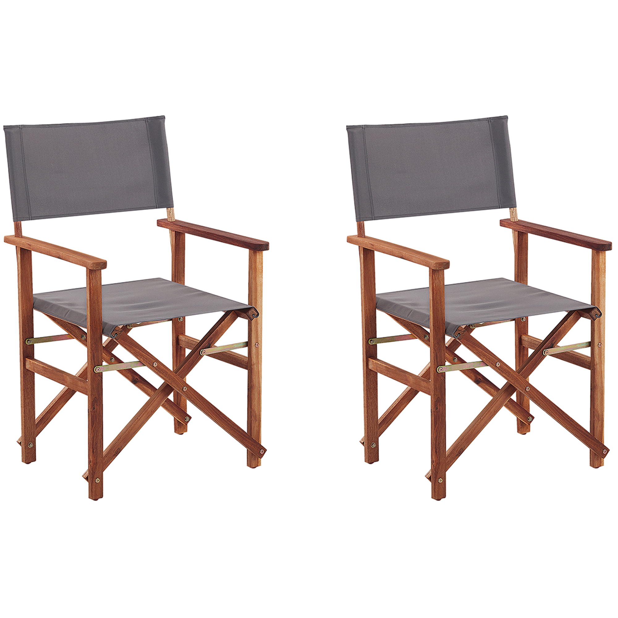 Set med 2 trädgårdsstolar CINE Akaciaträ Grå