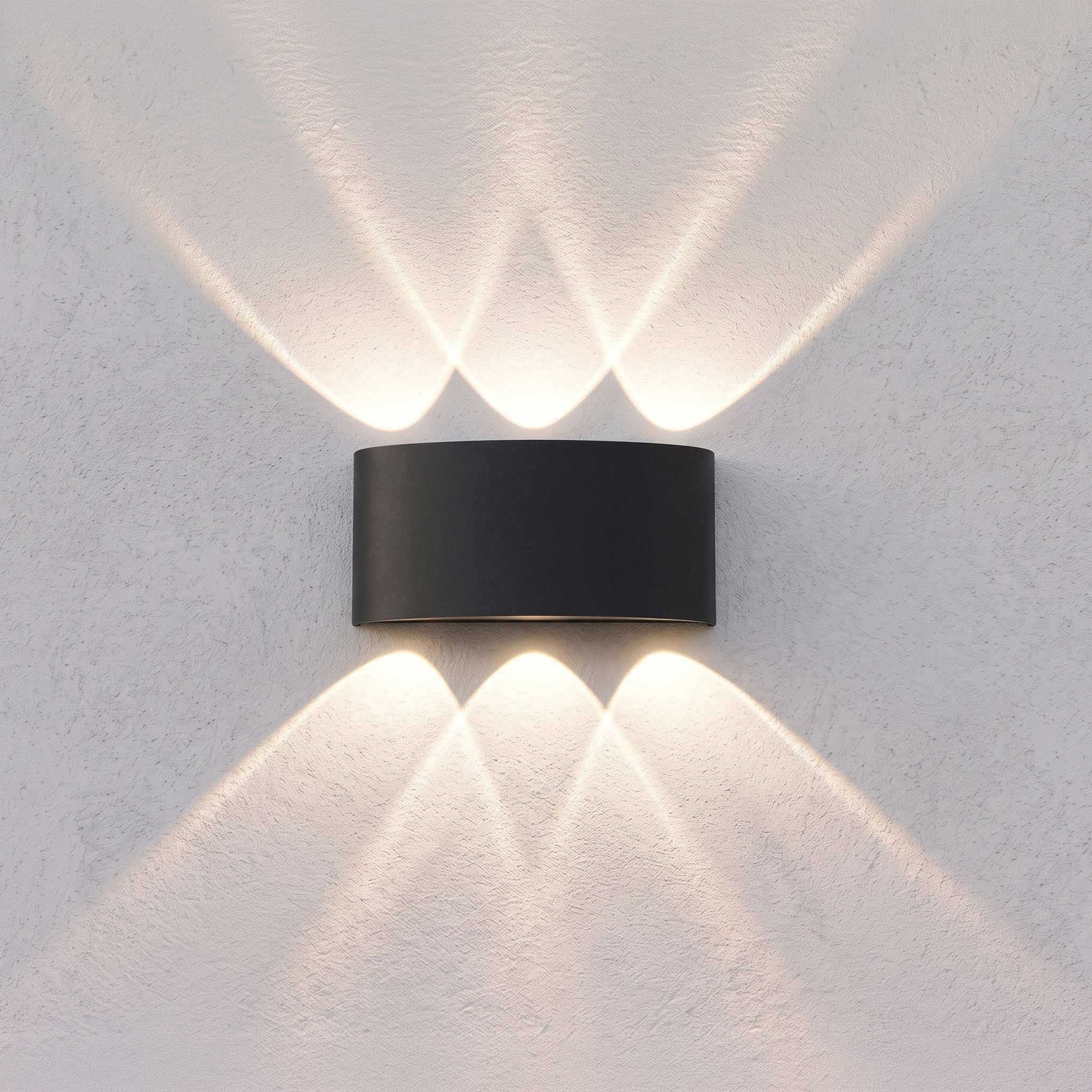 TOOLIGHT fasadlampa JNH040-6G svart, 4x16,8x7,9cm
