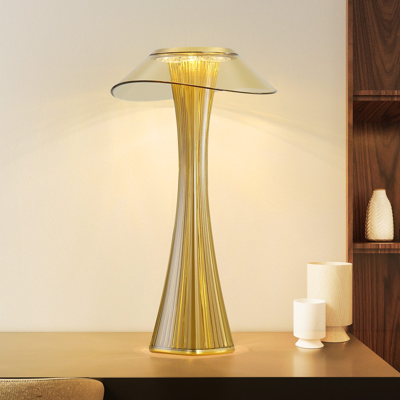 NETTLIFE modern, dimbar, USB - LED - sänglampa, med 3 ljusstyrkenivåer, bordslampa