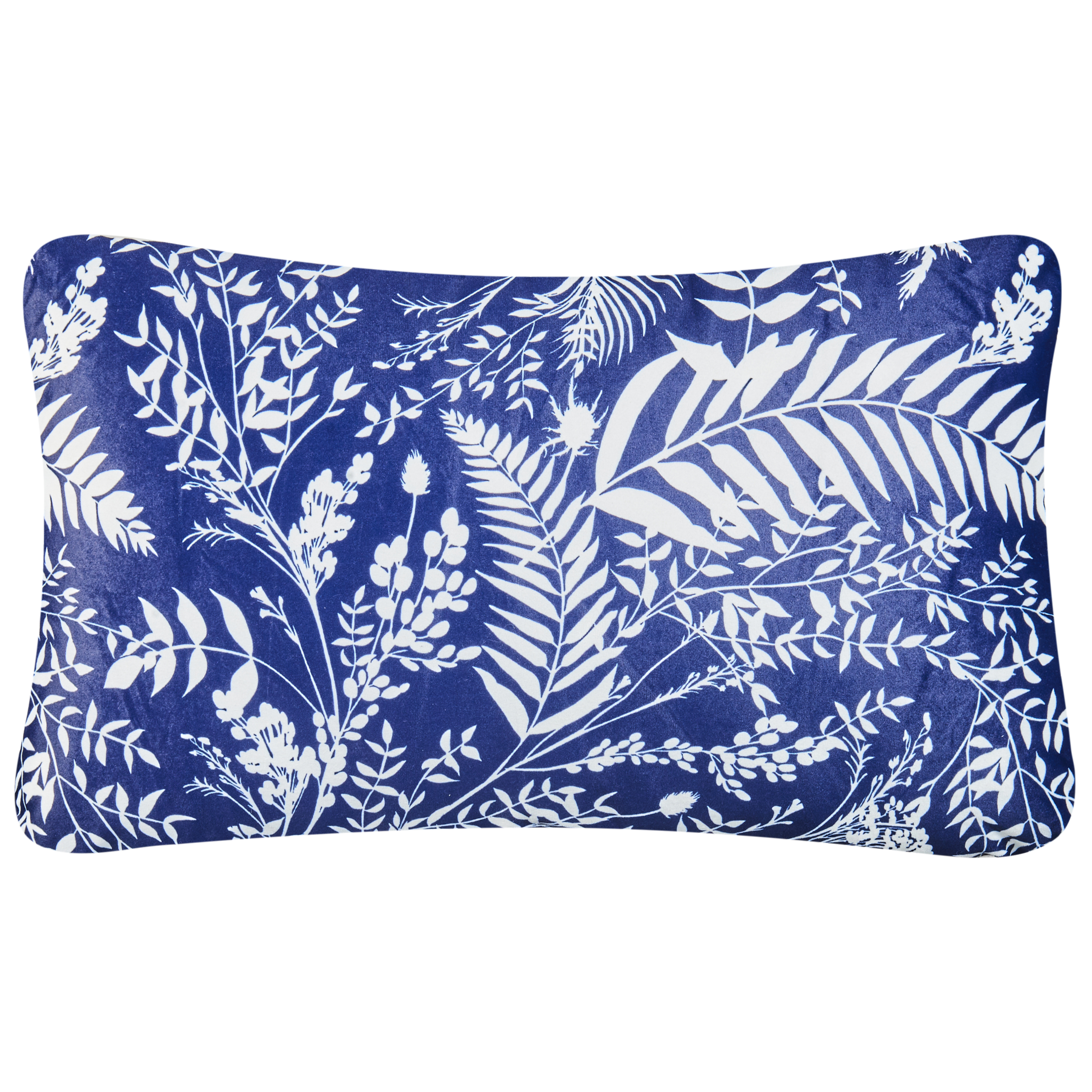Set med 2 utomhusdynor GLIMMER Växtmotiv 30 x 50 cm Blå