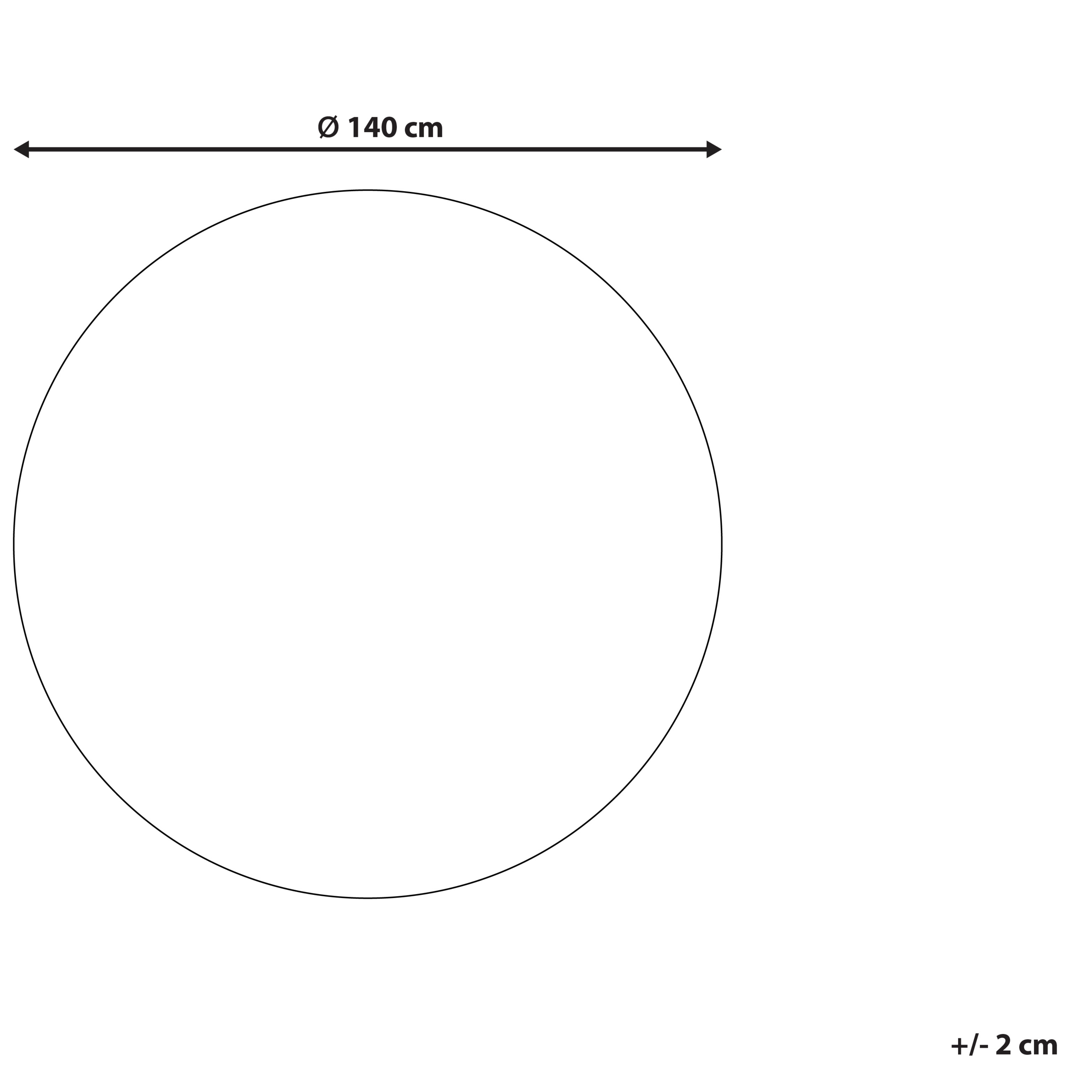 Matta HALFETI Ljusbeige ø 140 cm Bomull