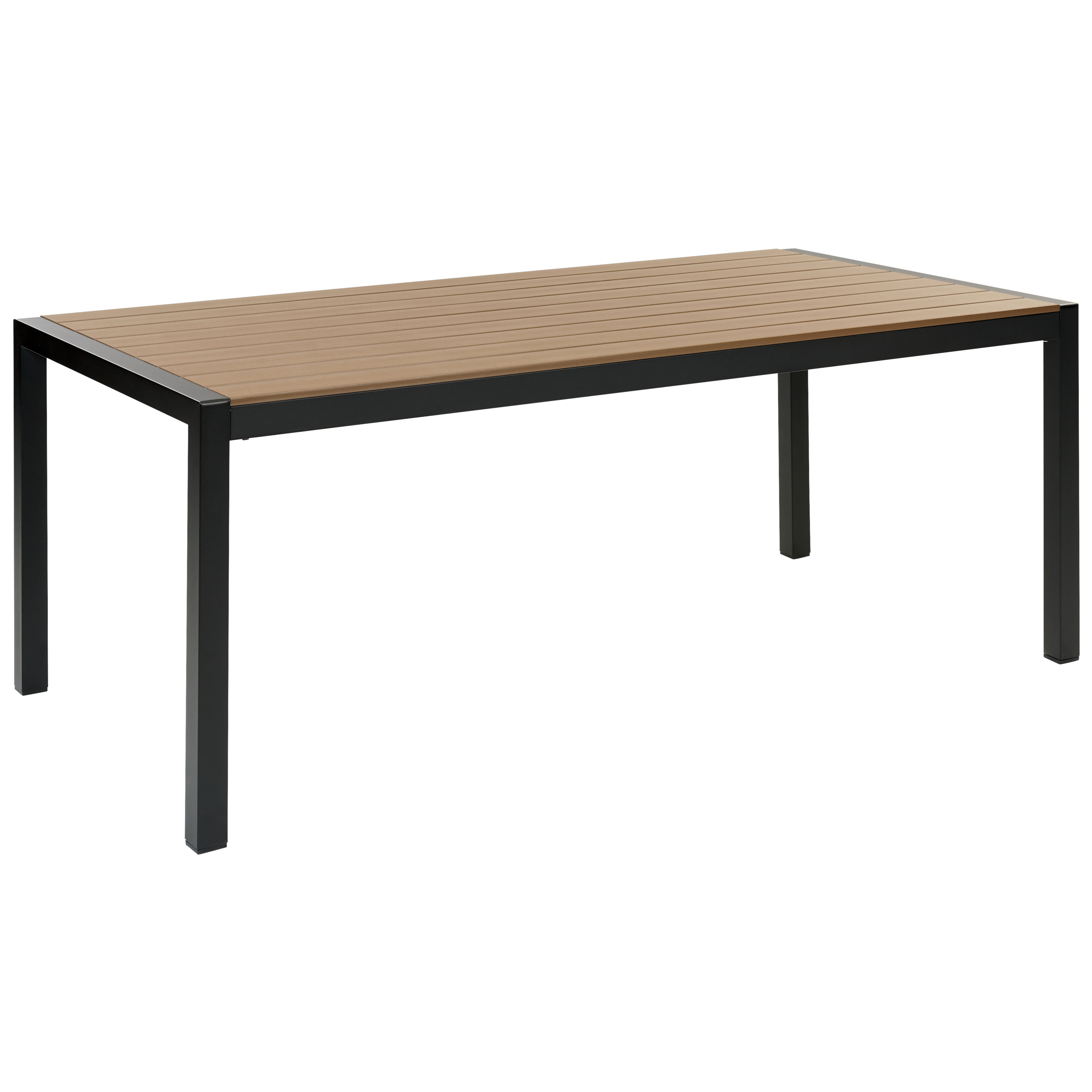 Trädgårdsmatbord VERNIO 180 cm 90 cm Metall Brun/ Svart