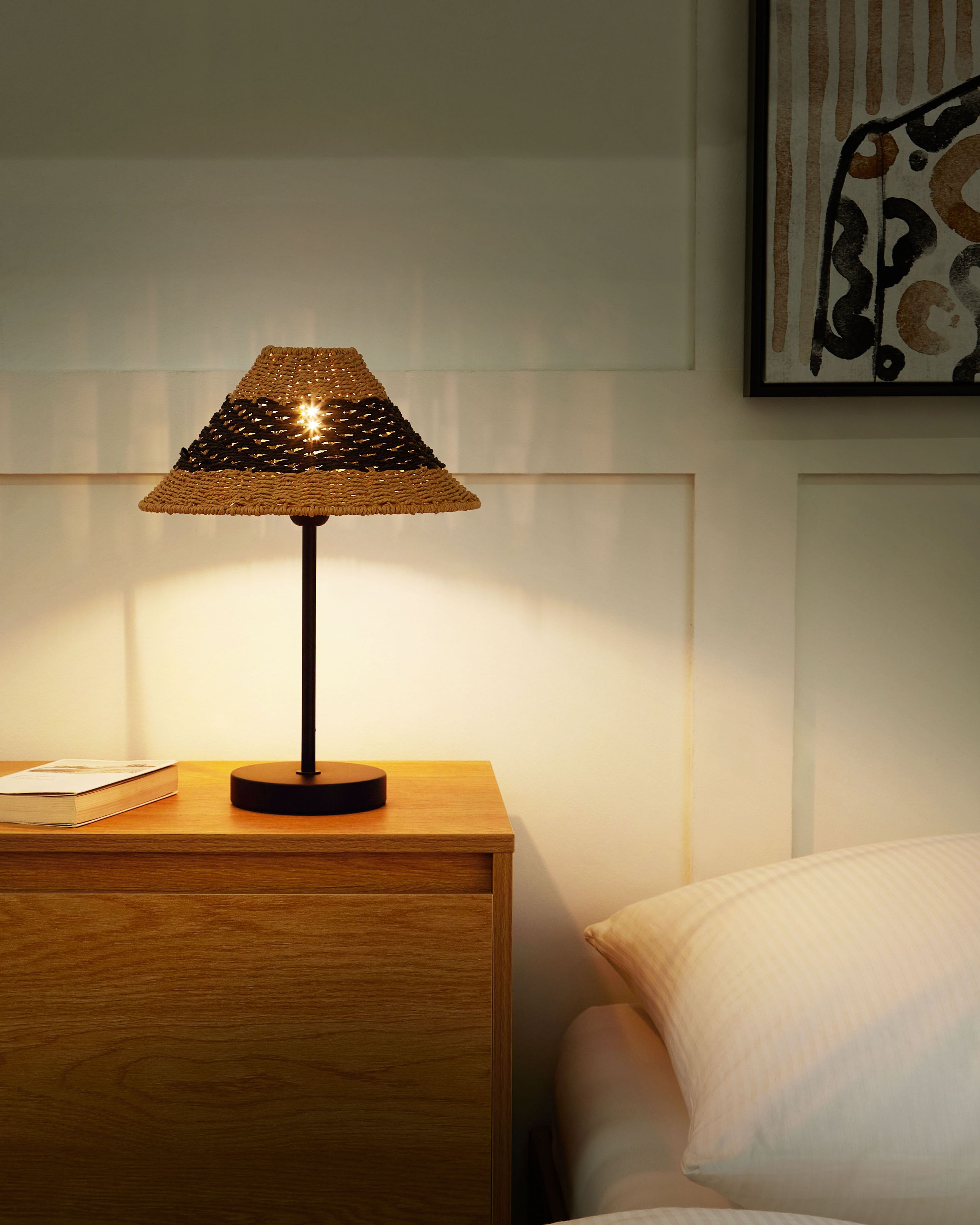 Bordslampa MOMBA Pappersrep Svart