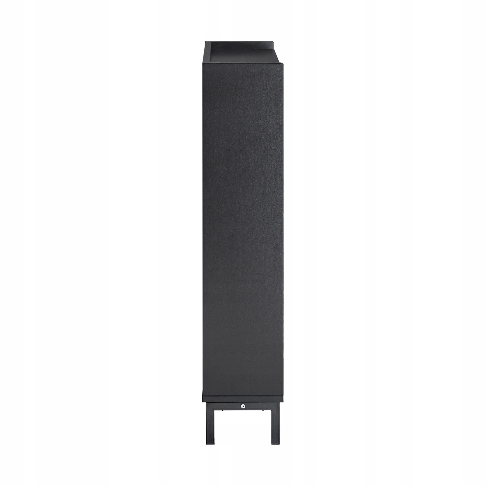 Sobuy skoskåp Wysoka smal-skosp 4 fack skhylla skoförvaring-shoe skåp 8 par, stabil konstruktion, hall, modern svart MDF-metall, modell FSR177-L-SCH