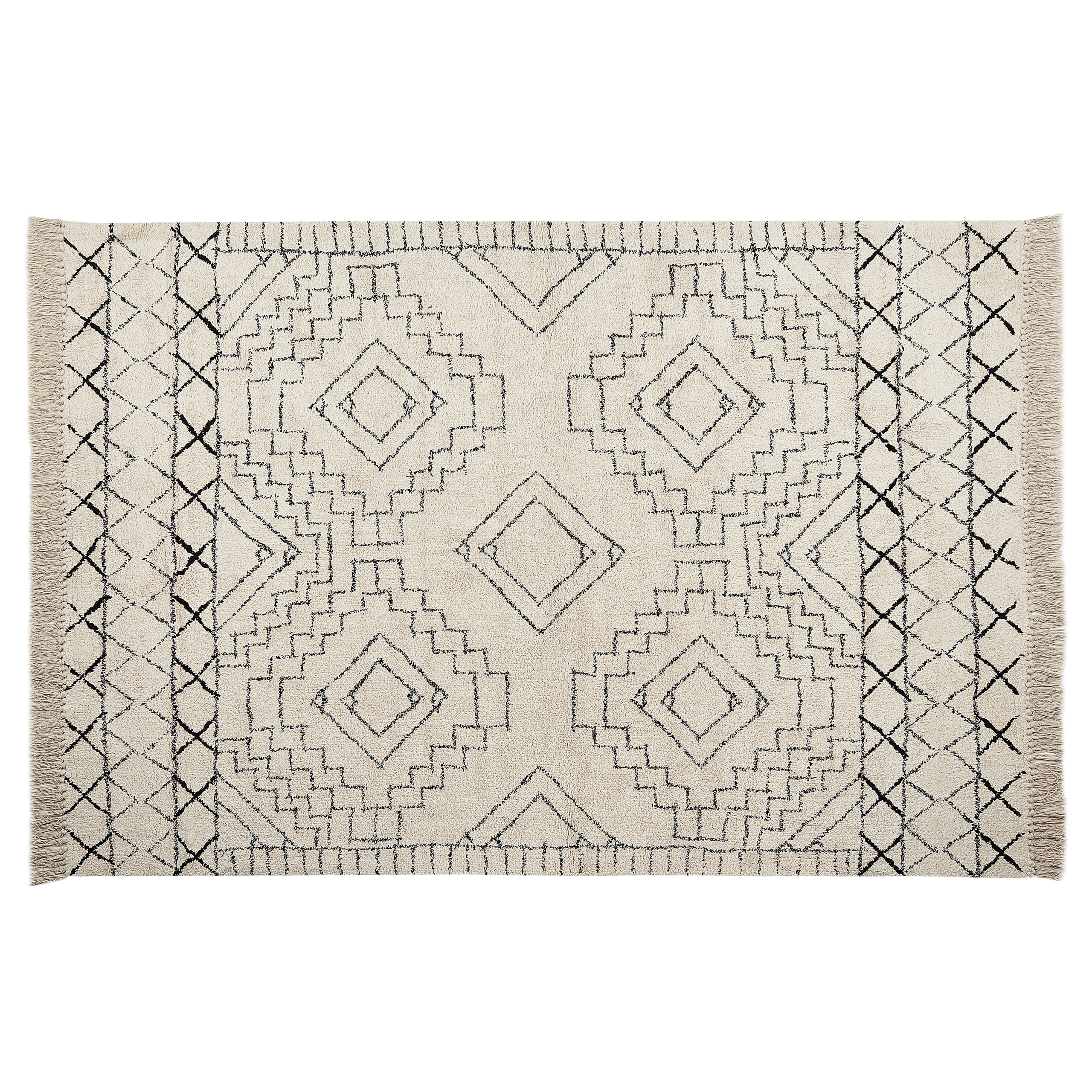 Matta ZEYNE Beige 140 x 200 cm Bomull