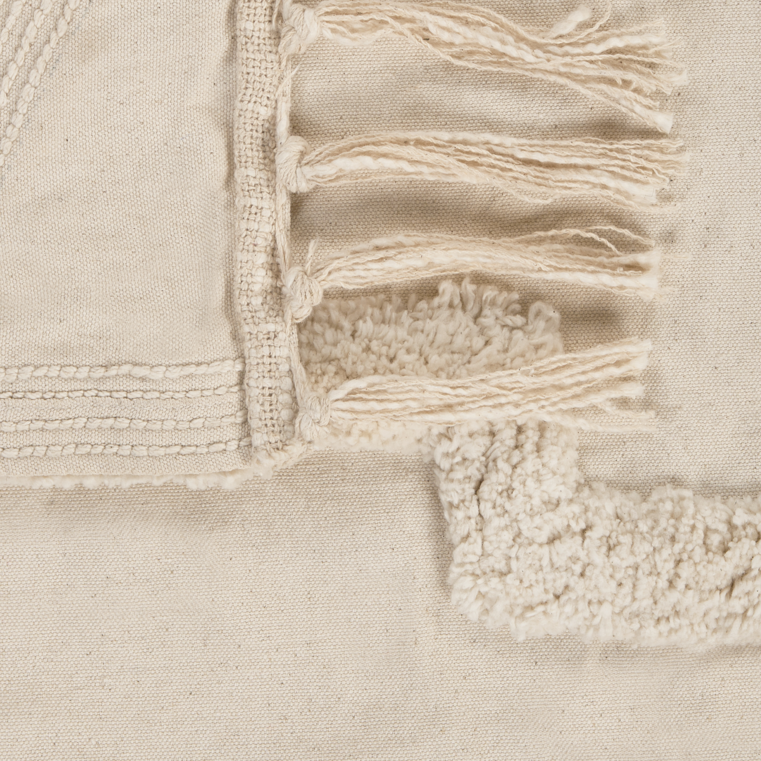 Pläd CHACK Bomull 190 x 190 cm Beige