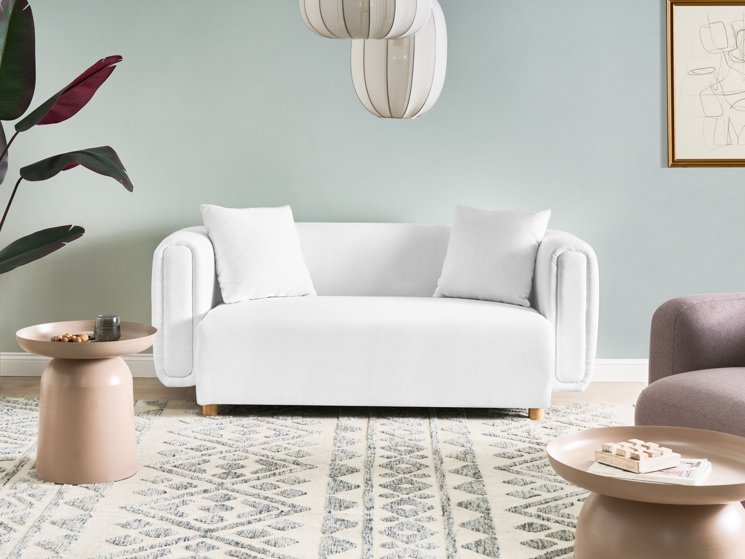 Soffa 2-sits LILLEROD Vit
