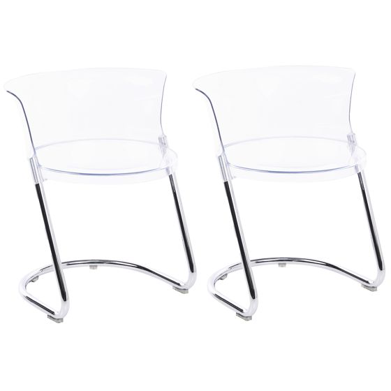 Set med 2 matstolar OSHKOSH Transparent