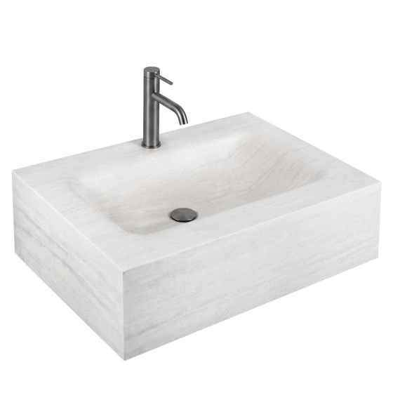 REA Vägghängt Tvättställ Apollo Muralto Roma 70 Grå, 70x50x20cm