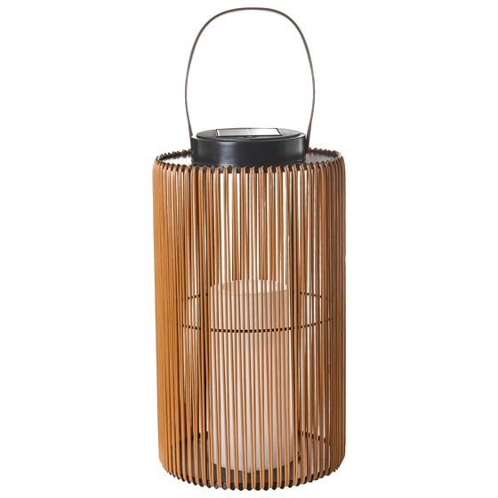 Solcellsdriven lykta MACHILI 53 cm Brun