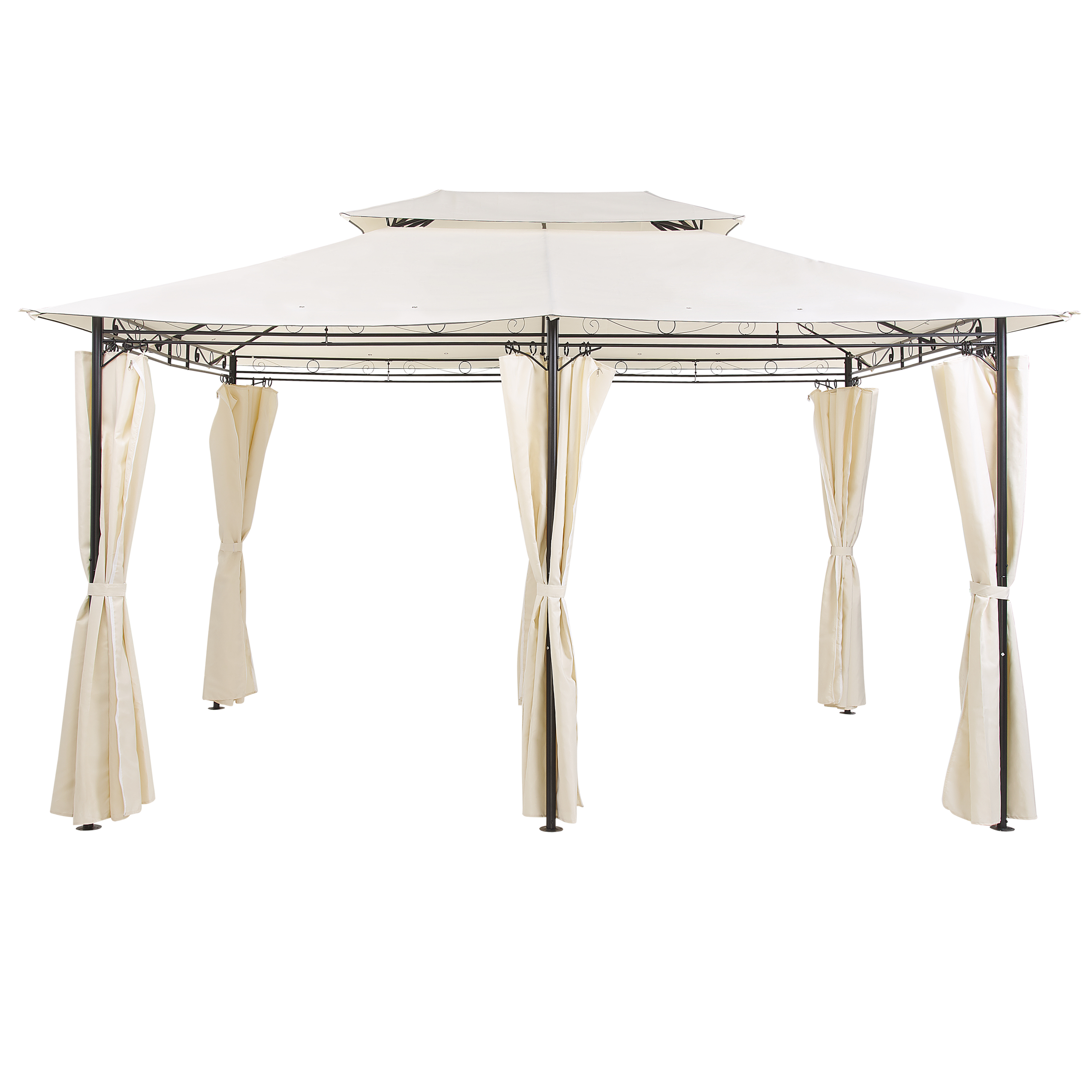 Paviljong COLOS 400 cm 300 cm Metall Beige