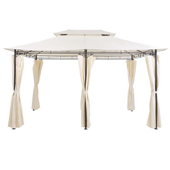 Paviljong COLOS 400 cm 300 cm Metall Beige