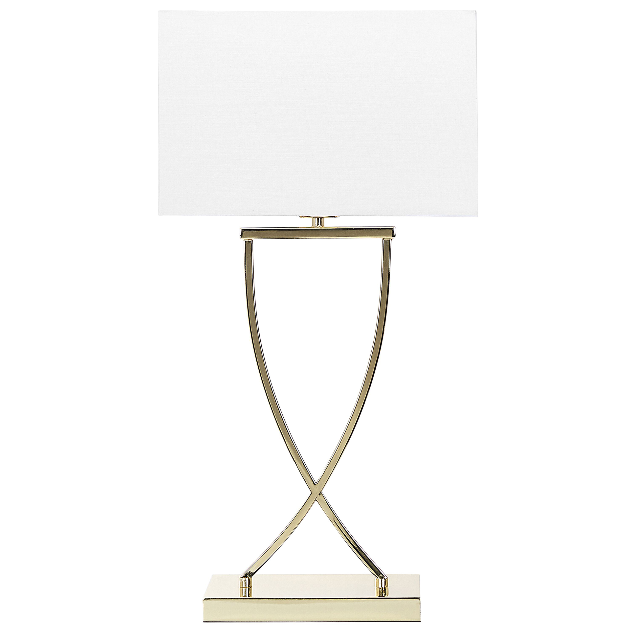 Bordslampa YASUNI Metall Vit/ Guld