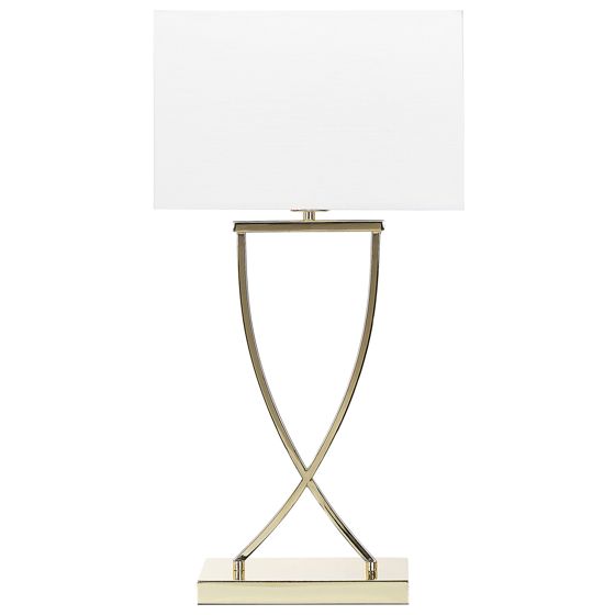 Bordslampa YASUNI Metall Vit/ Guld