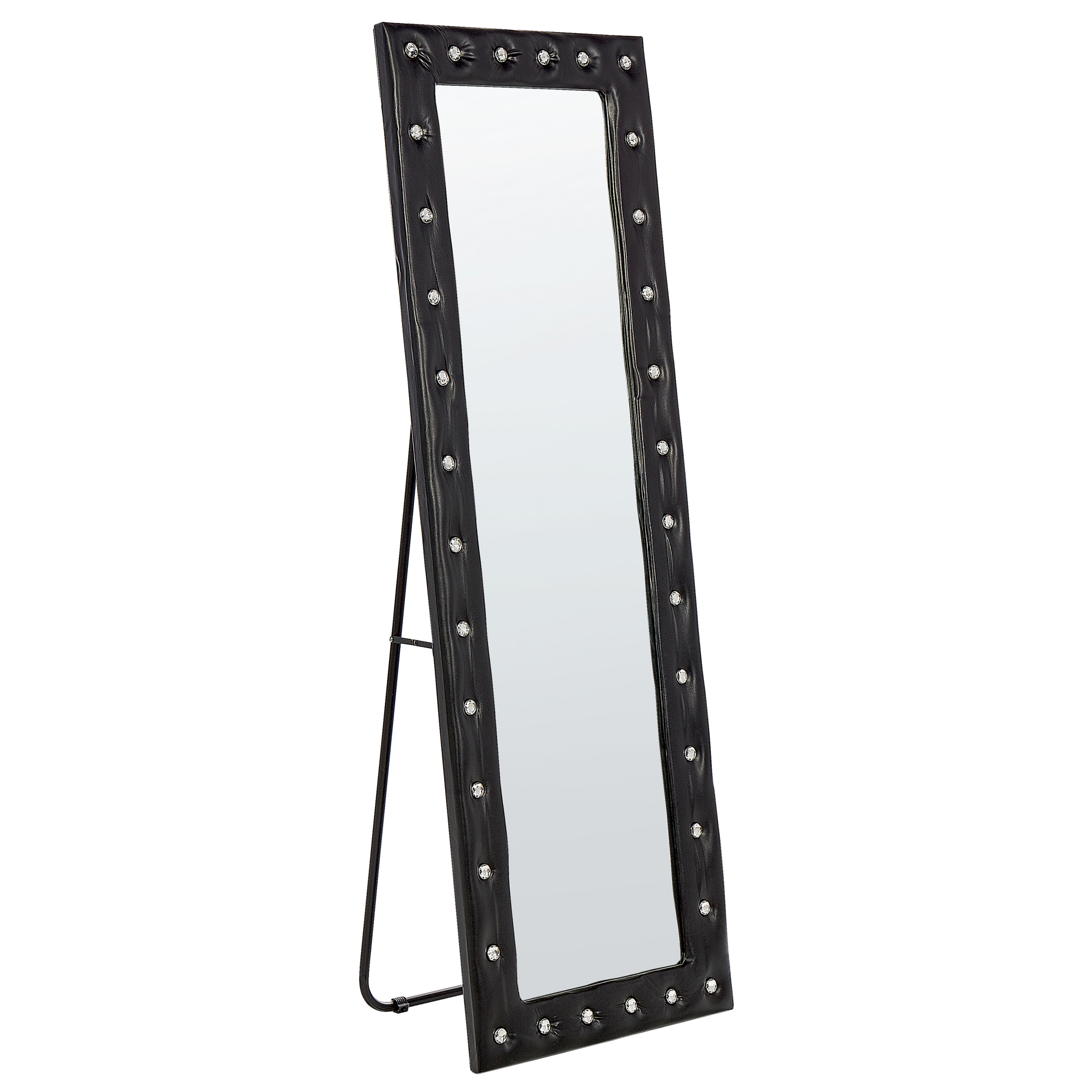 Golvspegel ANSOUIS 150 cm Konstläder Svart