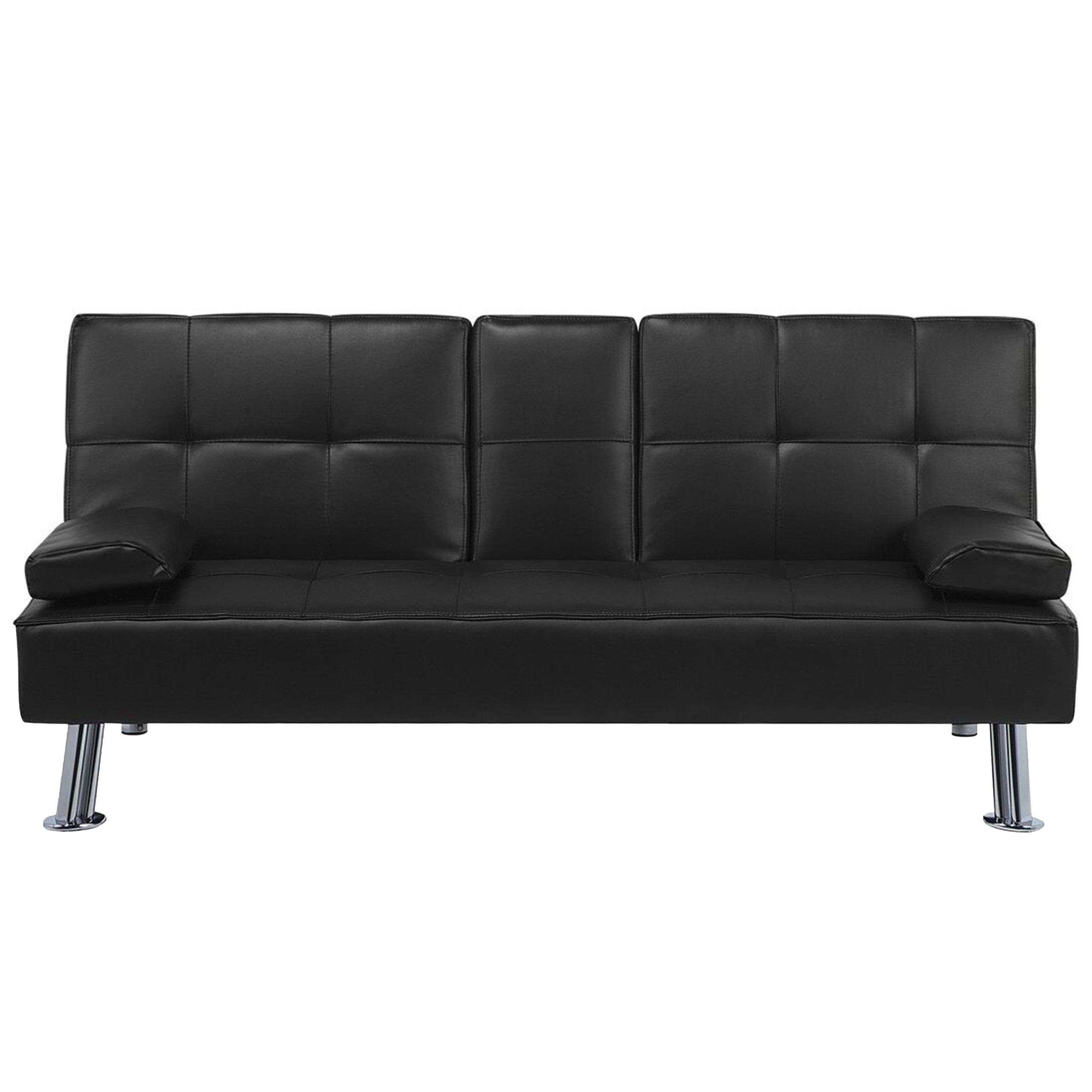 Bäddsoffa 3-sits ROXEN Konstläder Svart