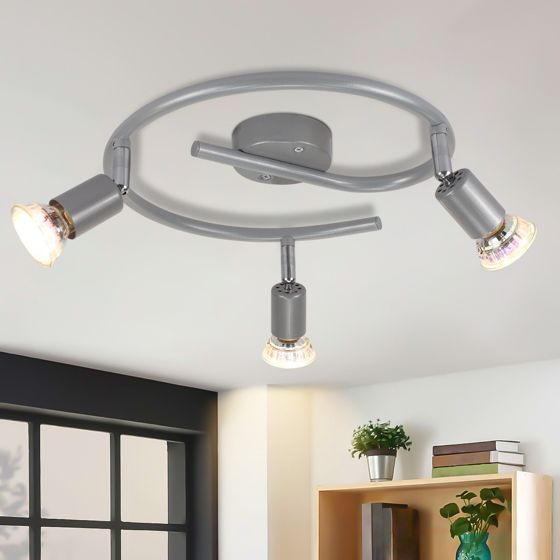 NETTLIFE justerbar LED-takspotlight GU10 takspotlights 3 lampor industriellt vardagsrum