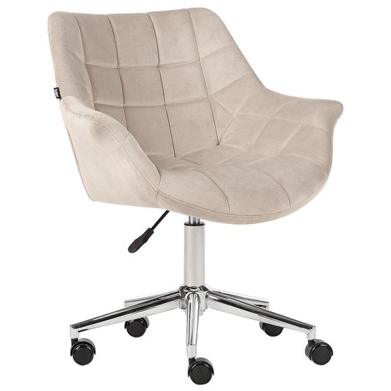 Skrivbordsstol LABELLE Sammet Beige