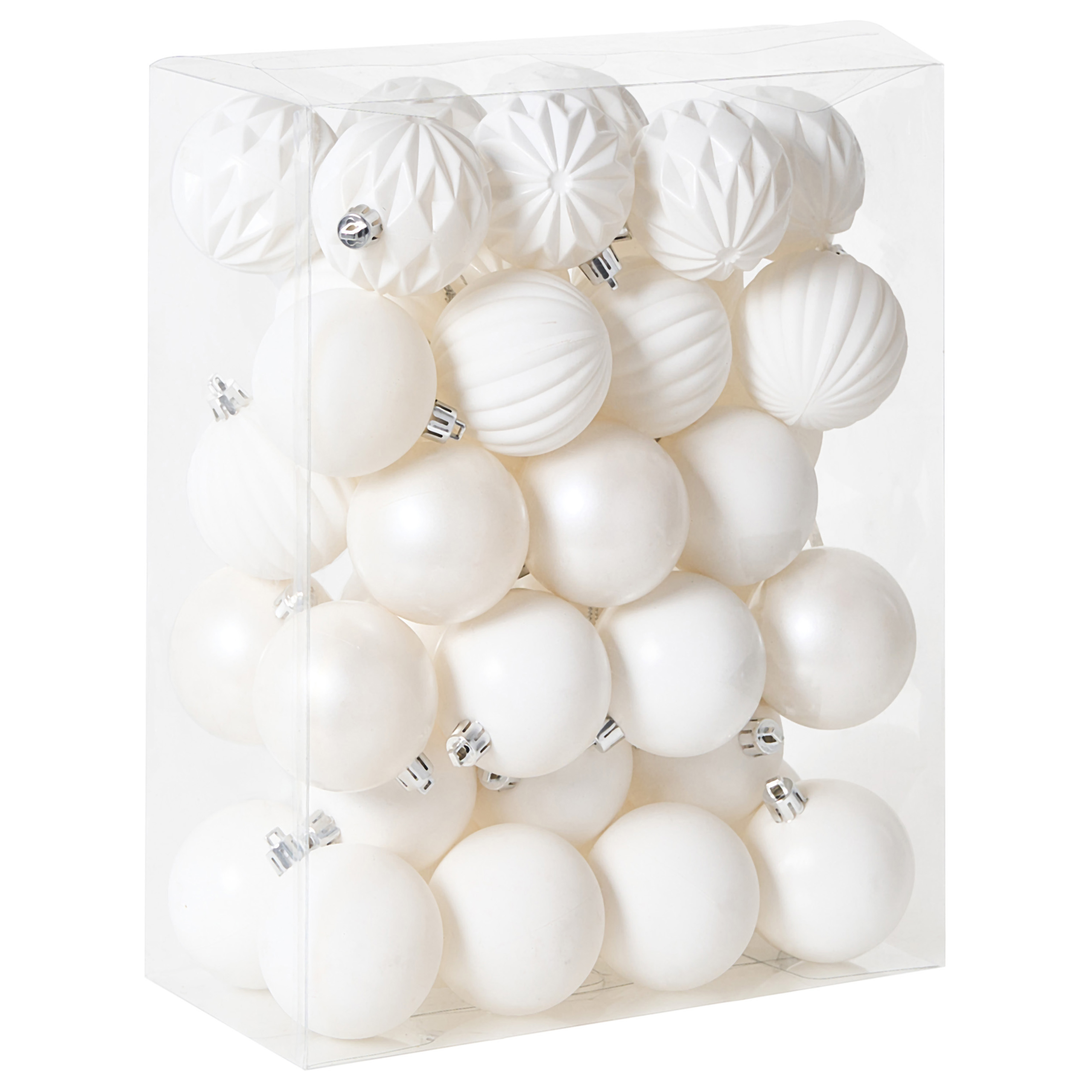 Set med 40 julgranskulor SAIMAA Off-White