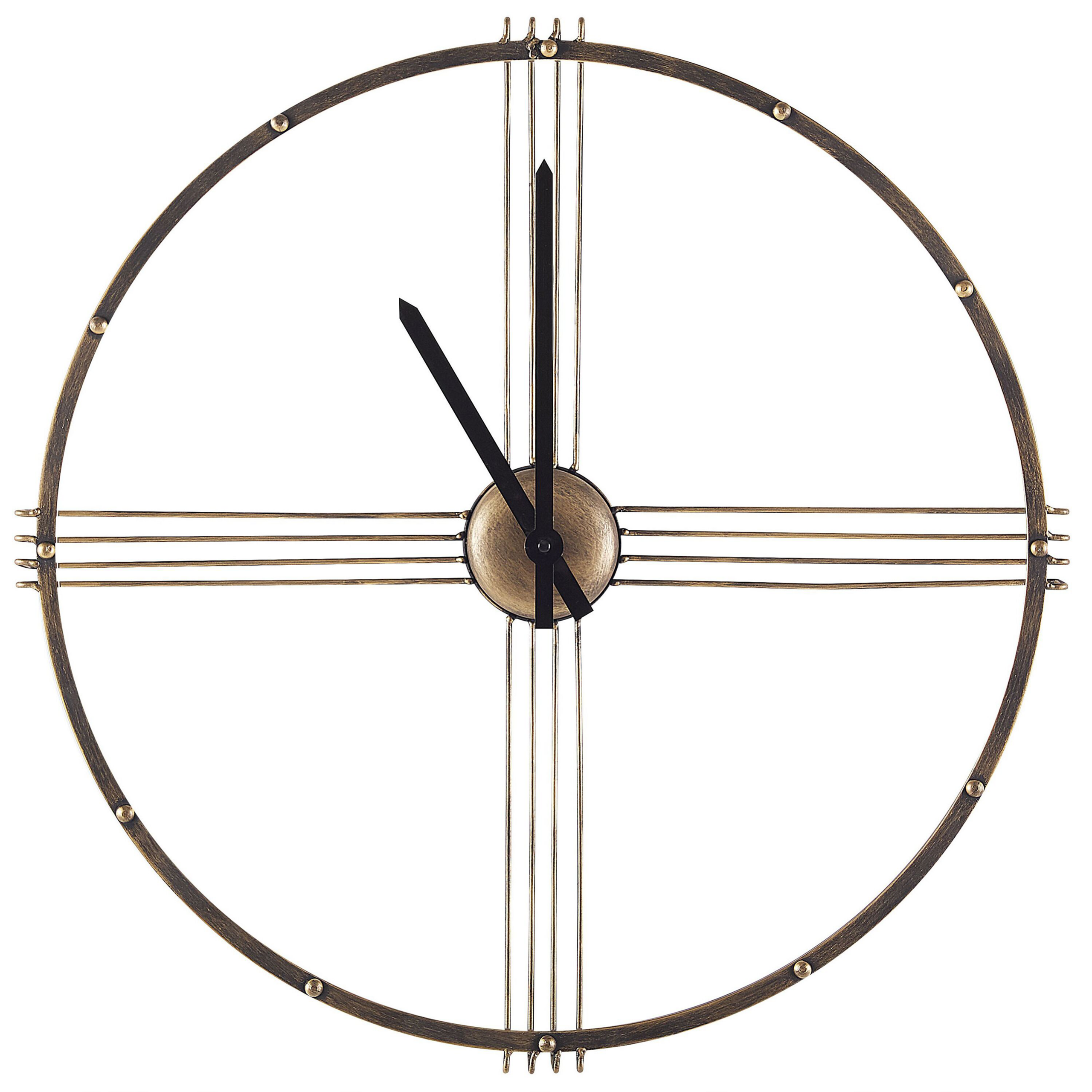 Väggklocka ASCONA 64 cm Metall Guld