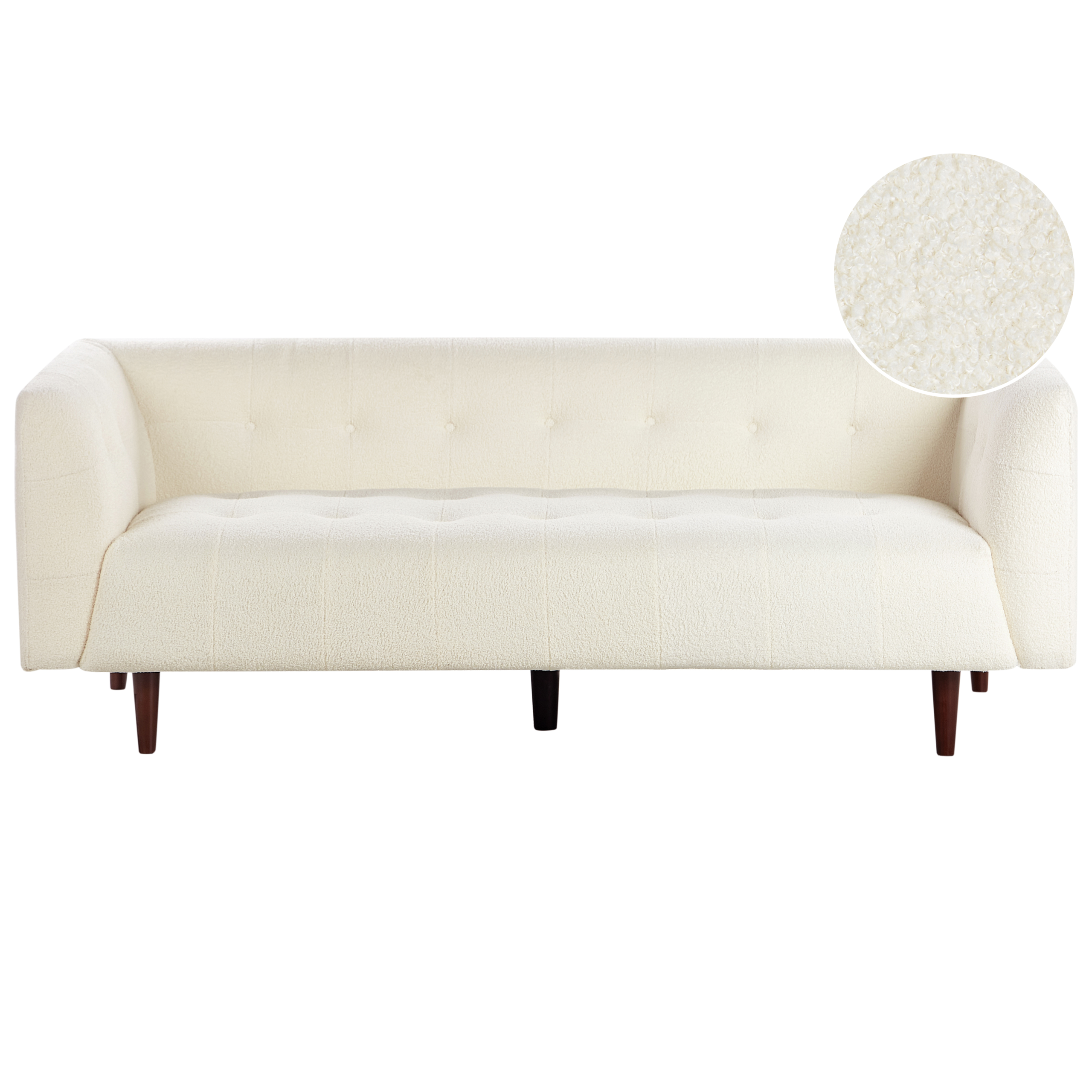Soffa 3-sits BYSKE Bouclé Off-White