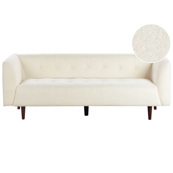 Soffa 3-sits BYSKE Bouclé Off-White