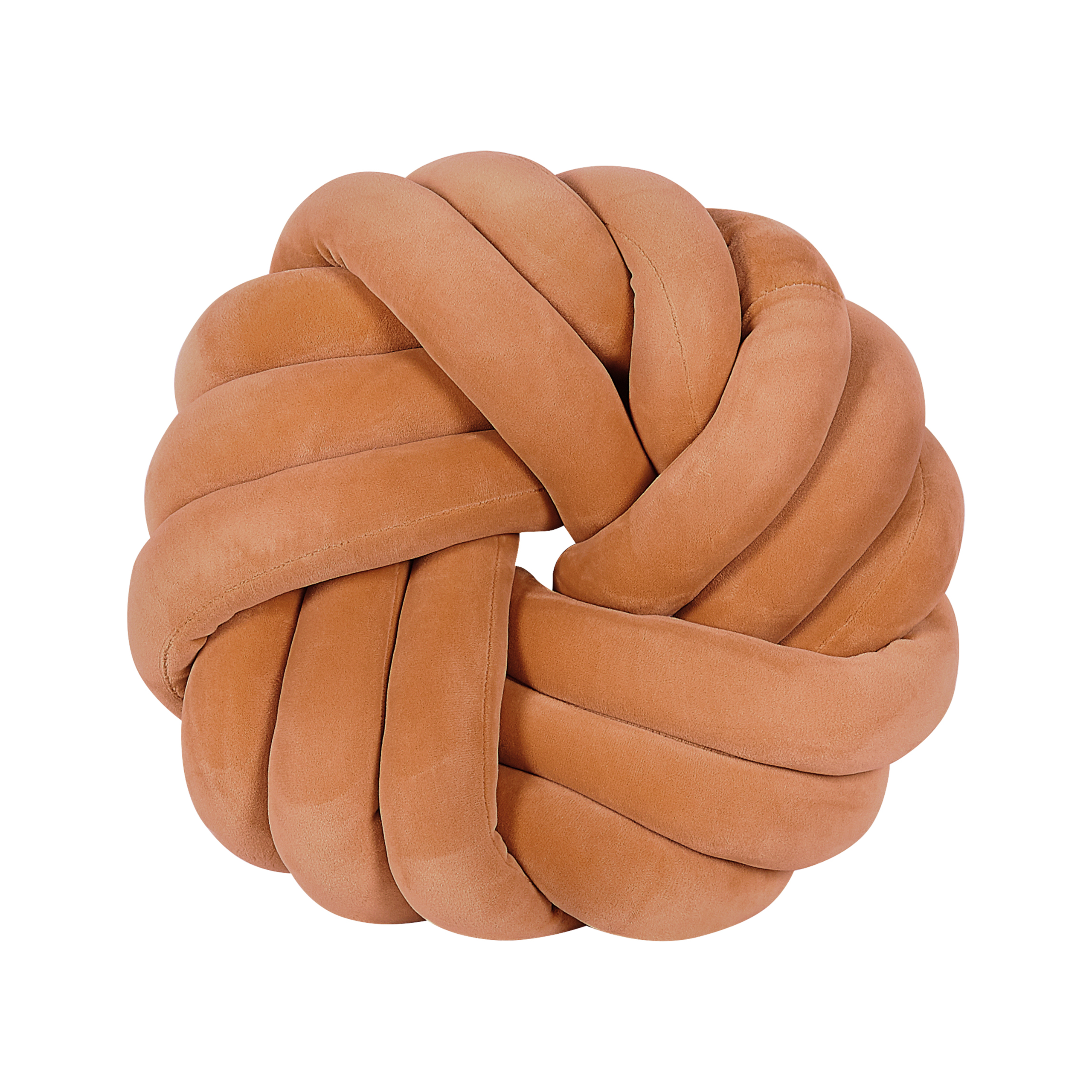 Prydnadskudde AKOLA 31 x 31 cm Sammet Brun Monokromt