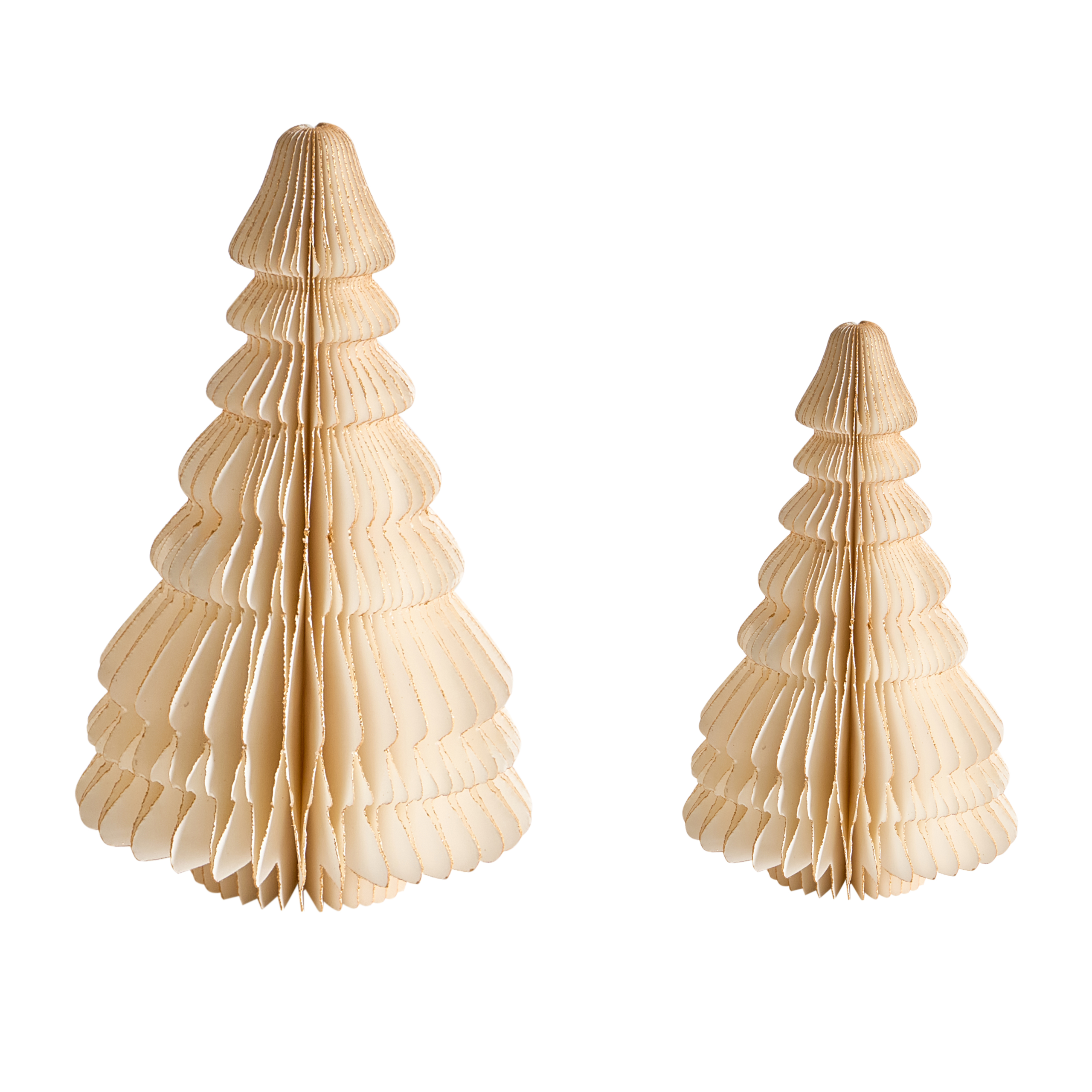 Set med 2 figuriner SKJOMA 15/20 cm Julgran Beige