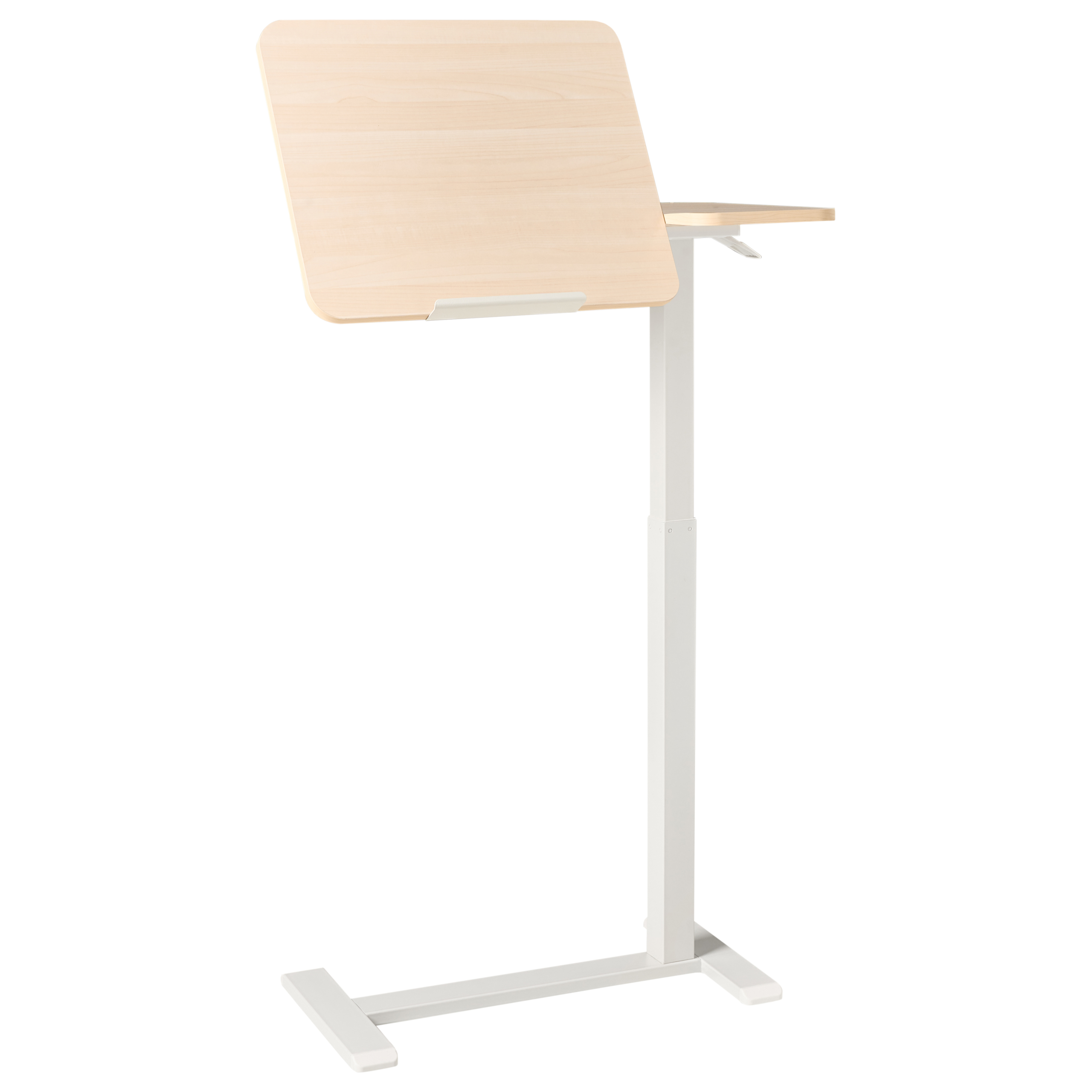 Manuellt justerbart laptopstativ SCHOLA 70 cm 40 cm Ljusbrun/ Vit