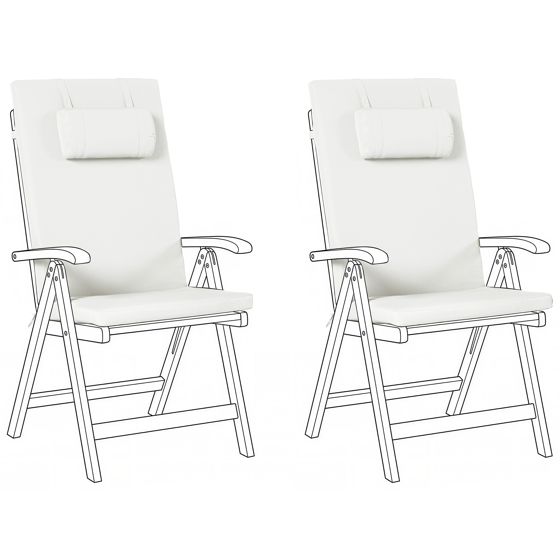 Set med 2 rygg-/sittdynor JAVA/AMANTEA PREMIUM 50 x 71 cm Off-White