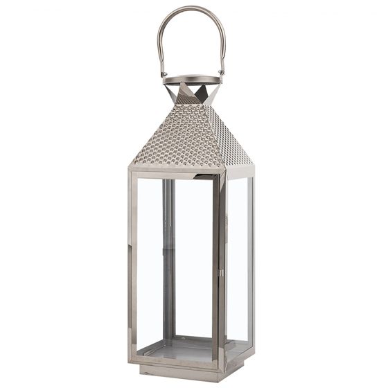 Lykta BALI 55 cm Rostfritt stål Silver