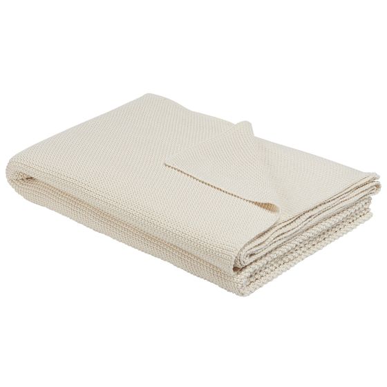 Pläd ASAKA Bomull 130 x 180 cm Beige