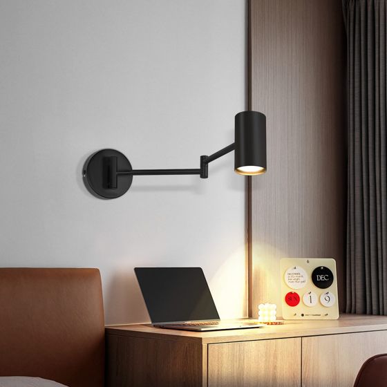 NETTLIFE Svart, Inomhusvägglampa - Vintage - vägglampa, Sovrum, GU10,-, Nej, Glödlampa