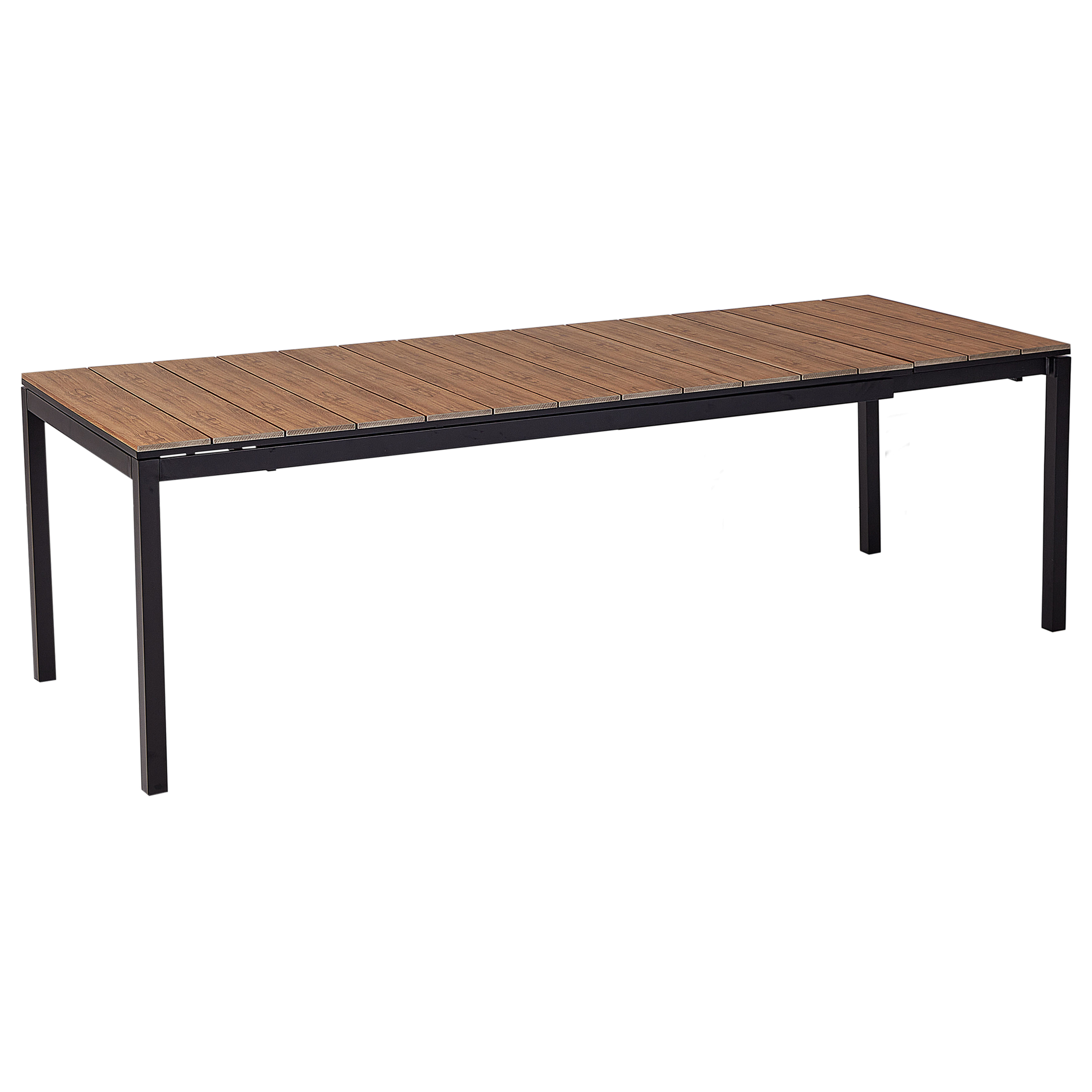 Utdragbart trädgårdsmatbord TOFANE 198/248 cm 90 cm Brun