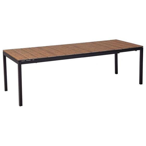 Utdragbart trädgårdsmatbord TOFANE 198/248 cm 90 cm Brun