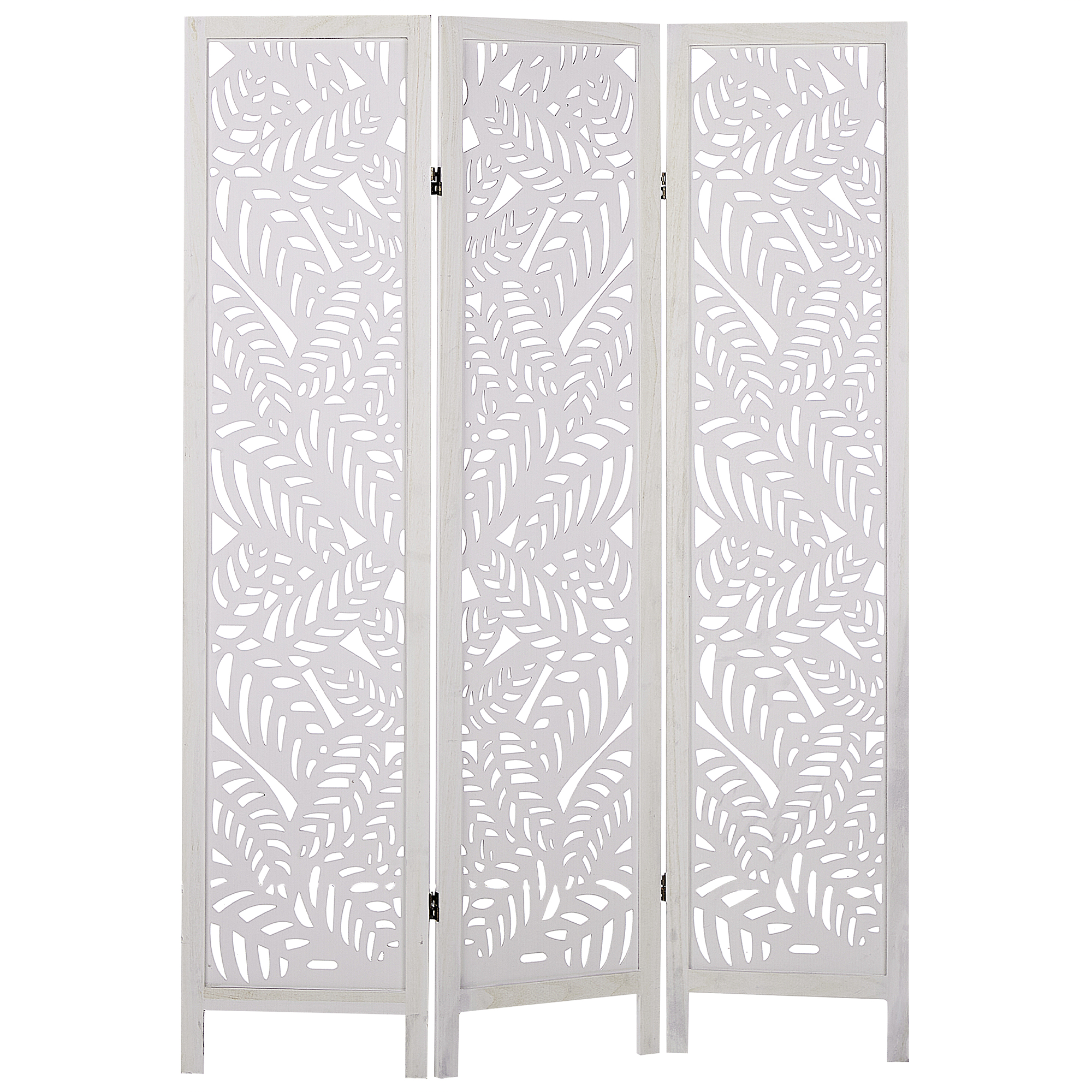 Rumsavdelare med 3 paneler MELAGO 122 cm 170 cm Vit