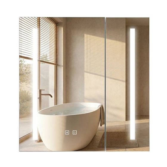 REA spegelskåp M1015-60 60X65 LED Vit 13x60x65cm