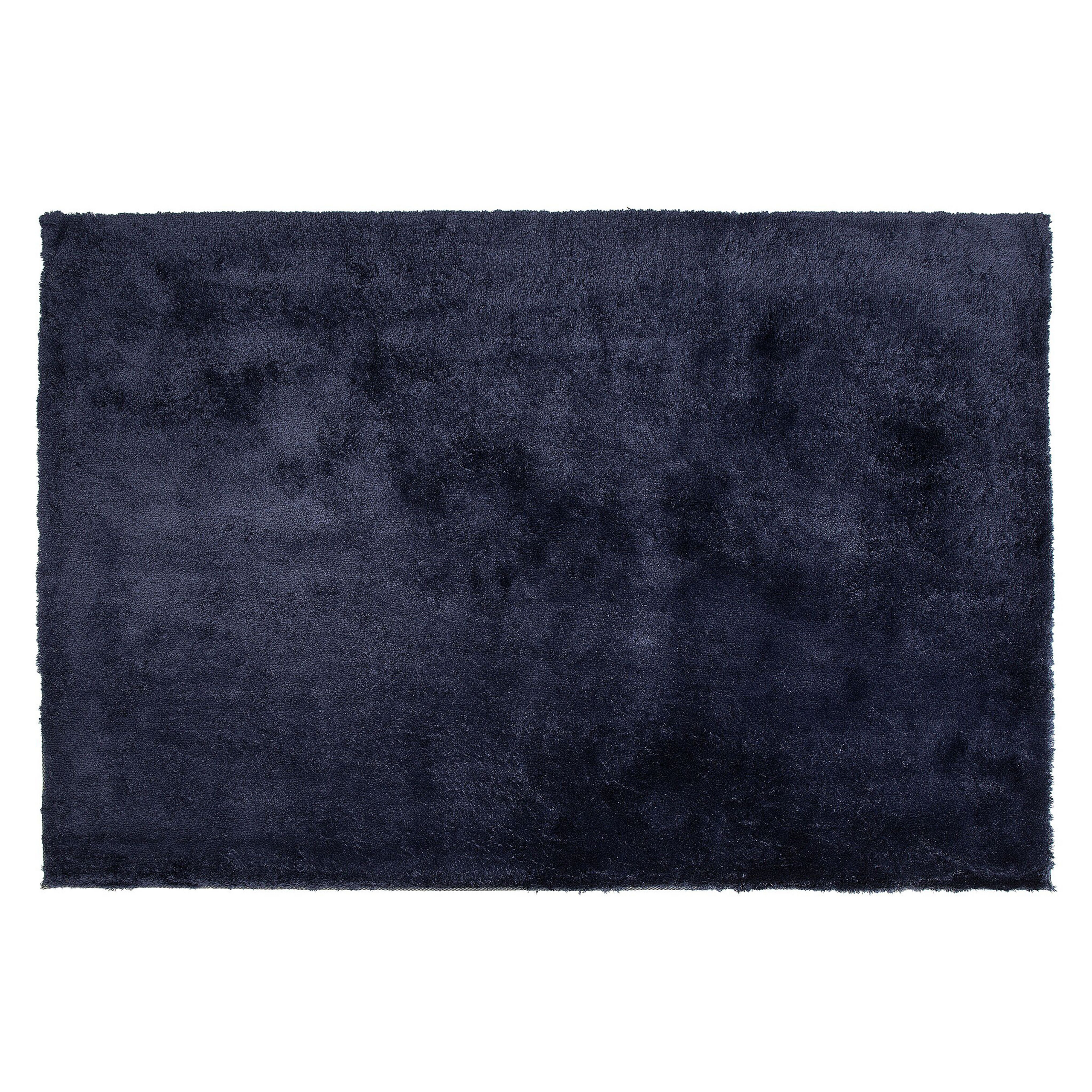 Matta med lång lugg EVREN Mörkblå 140 x 200 cm