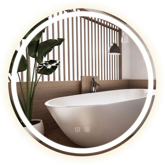 REA spegel BAS 100cm LED Transparent 2x98x98cm