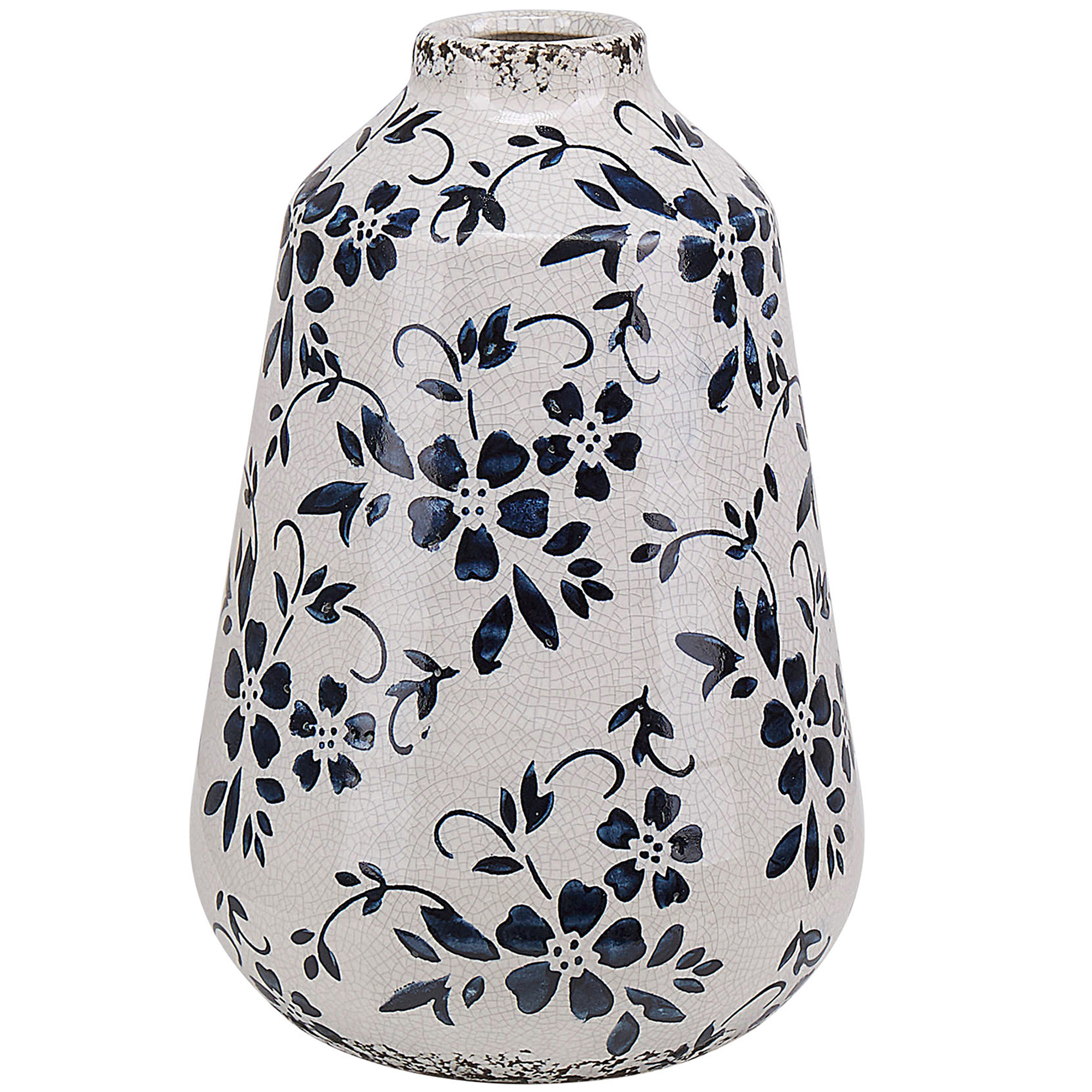 Blomvas MARONEIA 20 cm Stengods Vit
