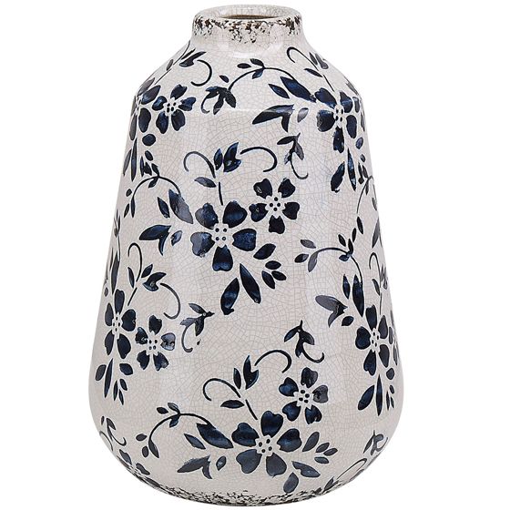 Blomvas MARONEIA 20 cm Stengods Vit